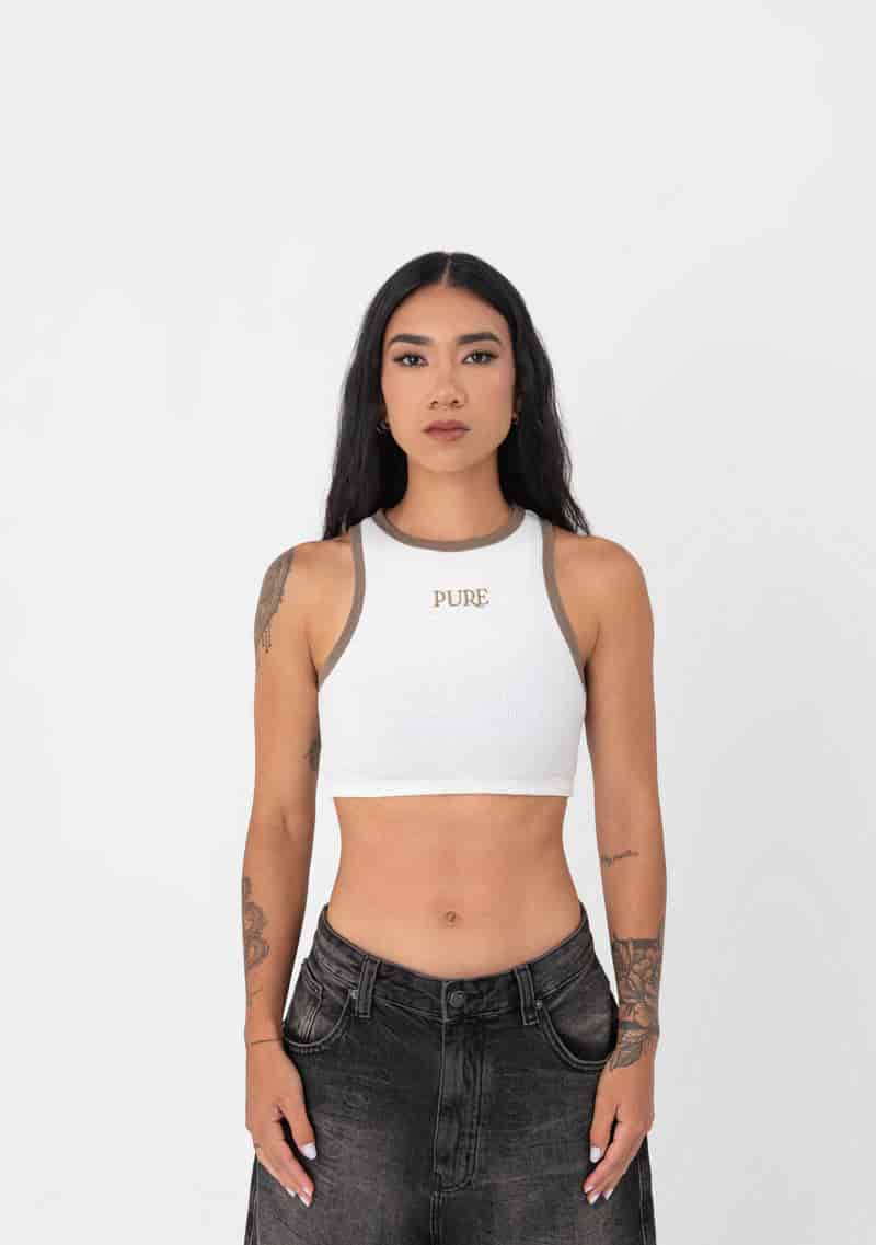 Atelier Cream - Brown Crop top - miniatura 2