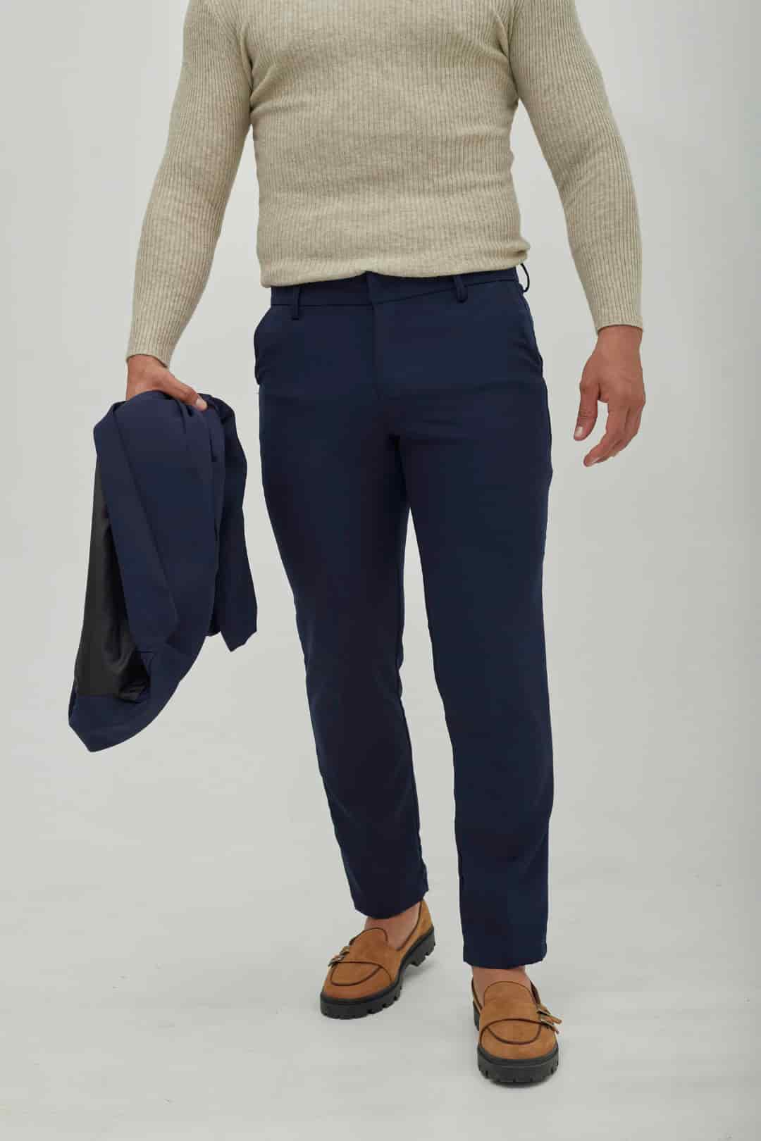 Pantalón Recto Azul - miniatura 6