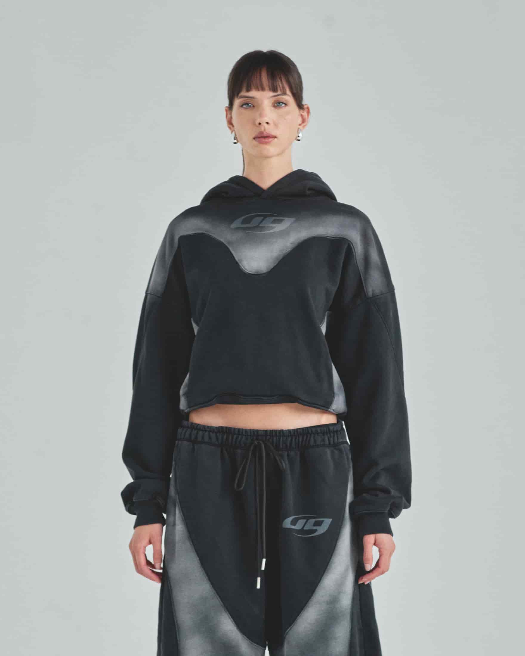 W Act 1 UG Boxy Fit Hoodie Sandblast Black - miniatura 2