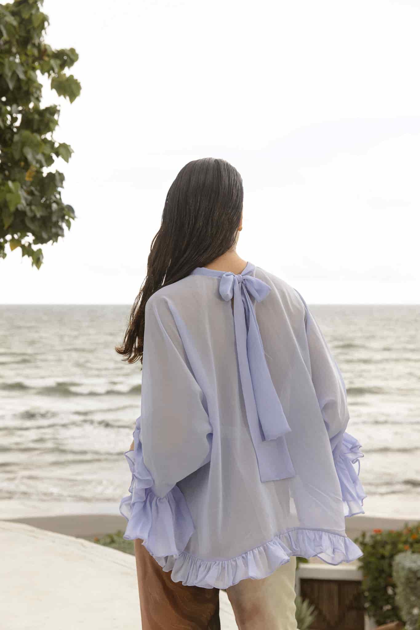 Mariposa Blouse | Blue - miniatura 2