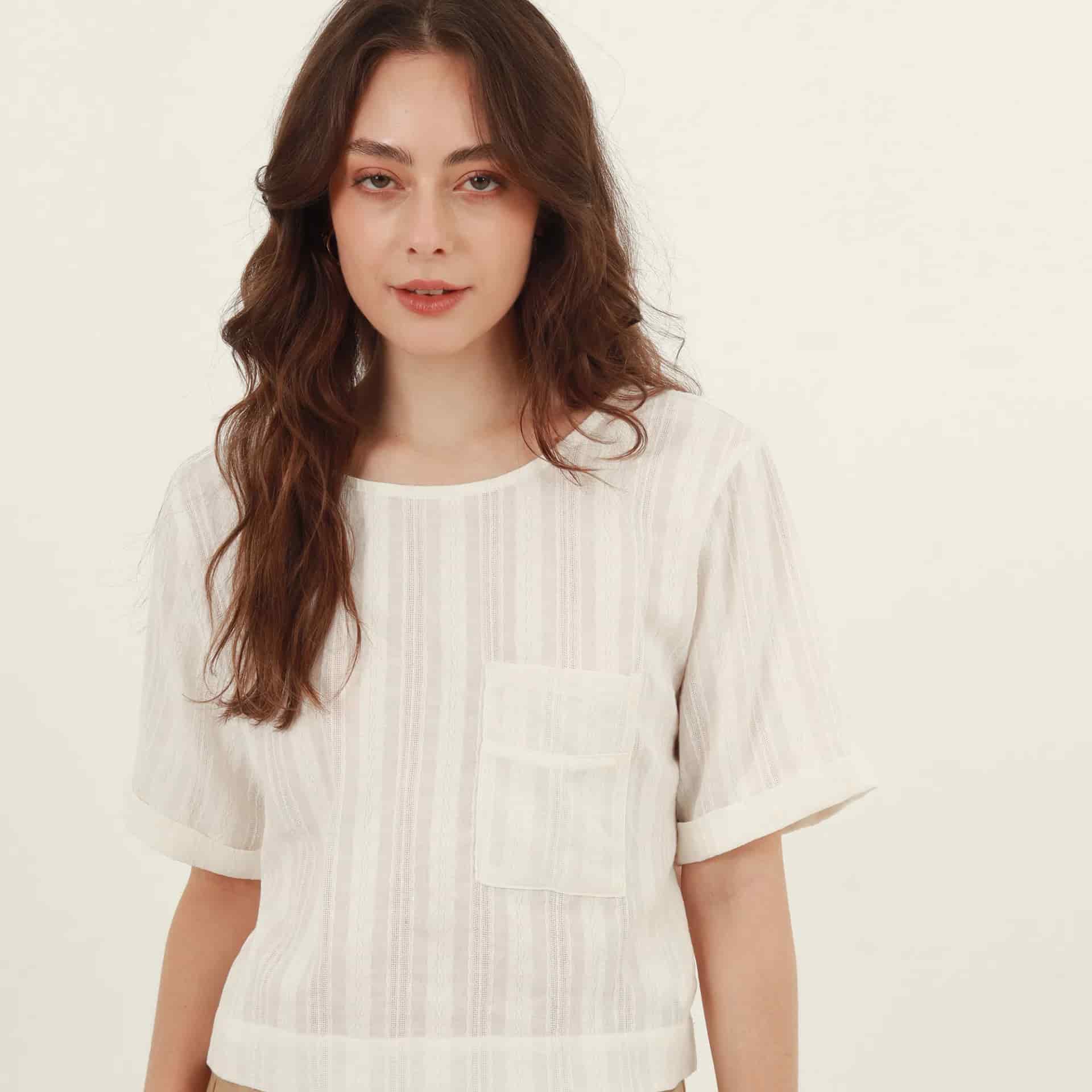 Blusa Cuello Redondo Manga Corta - miniatura 5