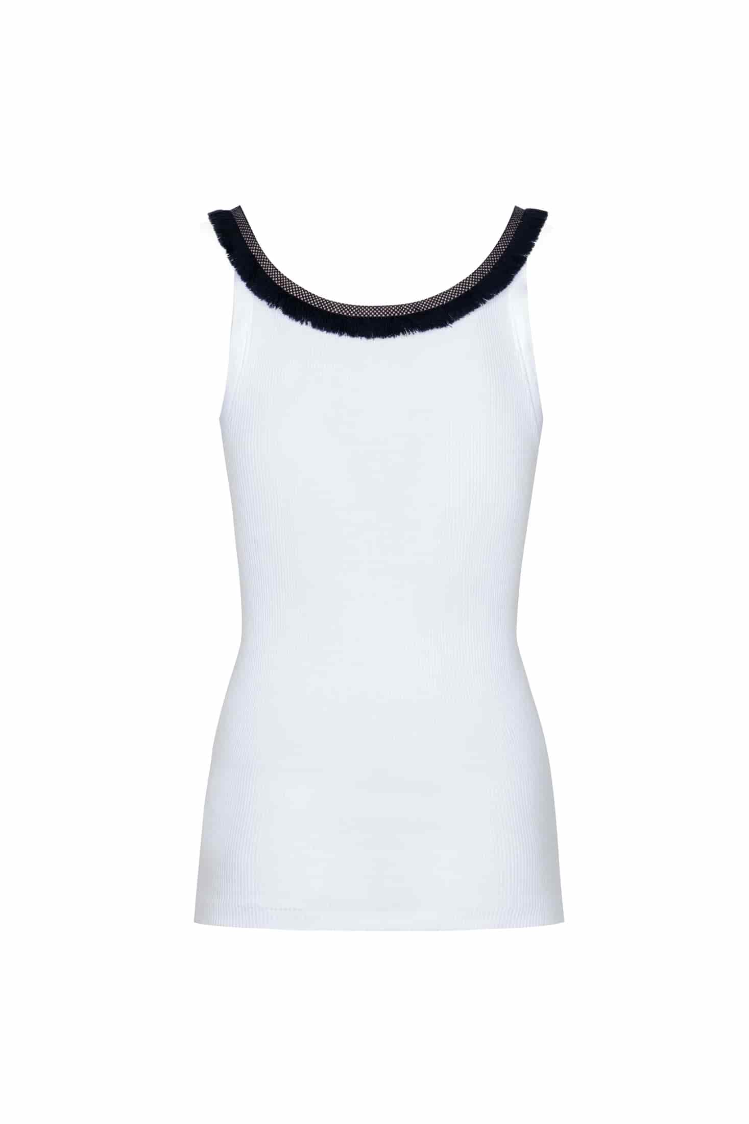 Coco Hand Embroidered Tank Top / White - miniatura 2