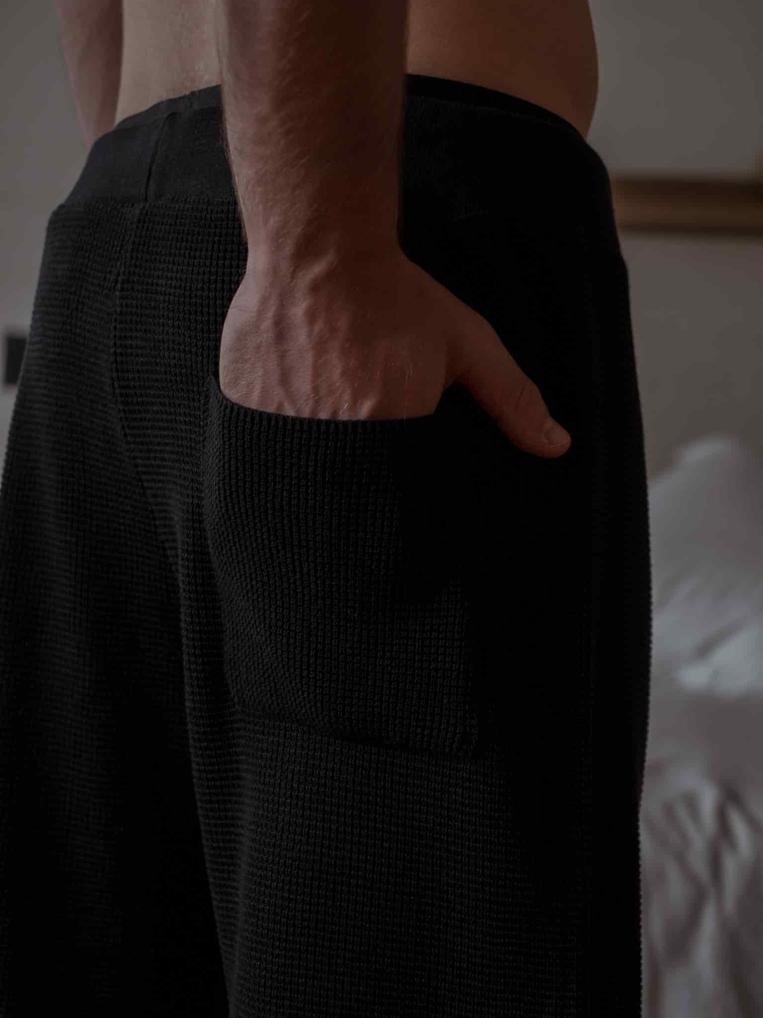 MEN KNIT SHORT - BLACK - miniatura 19