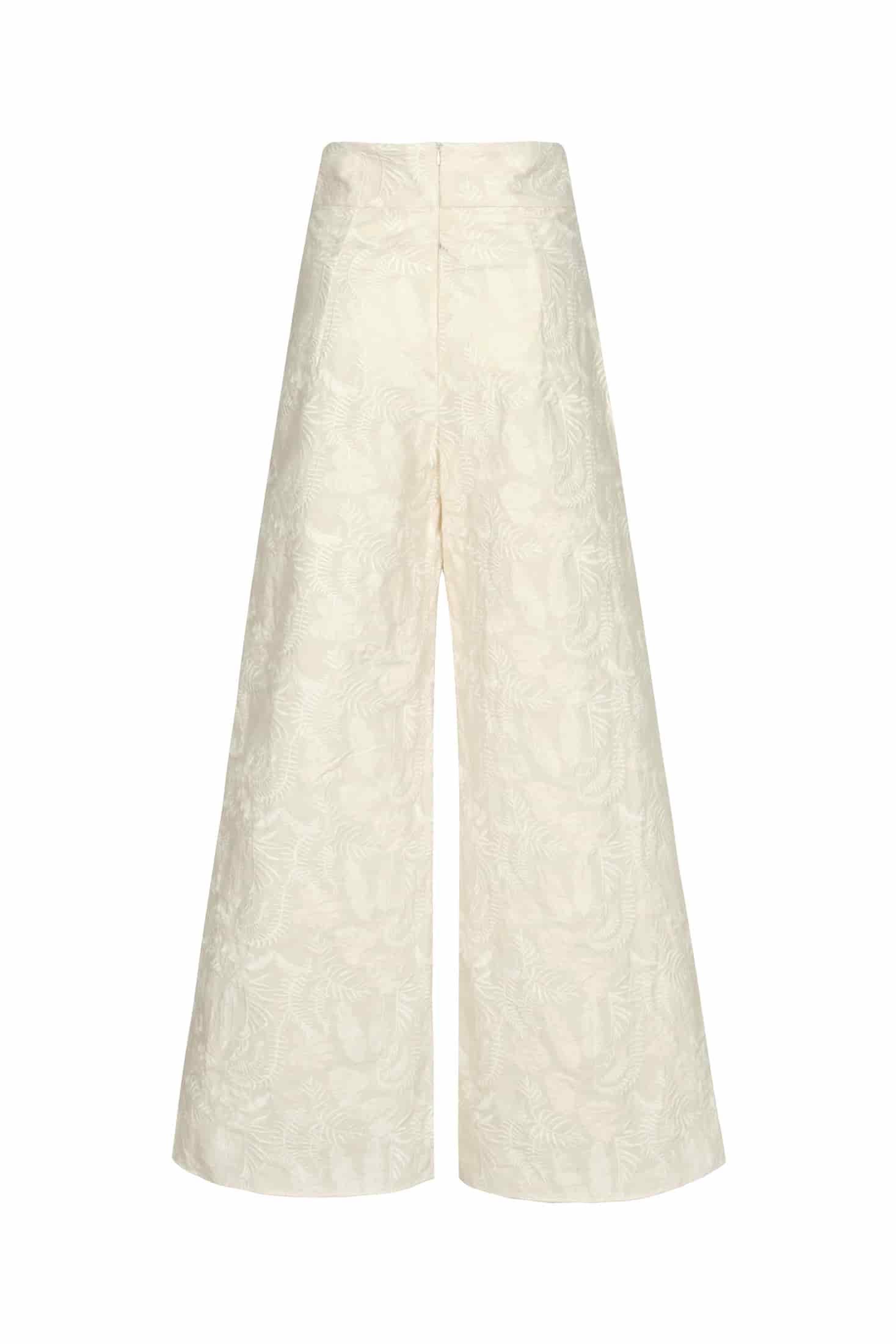 Fiol Canvas Embroidered Pants / Ecru - miniatura 4