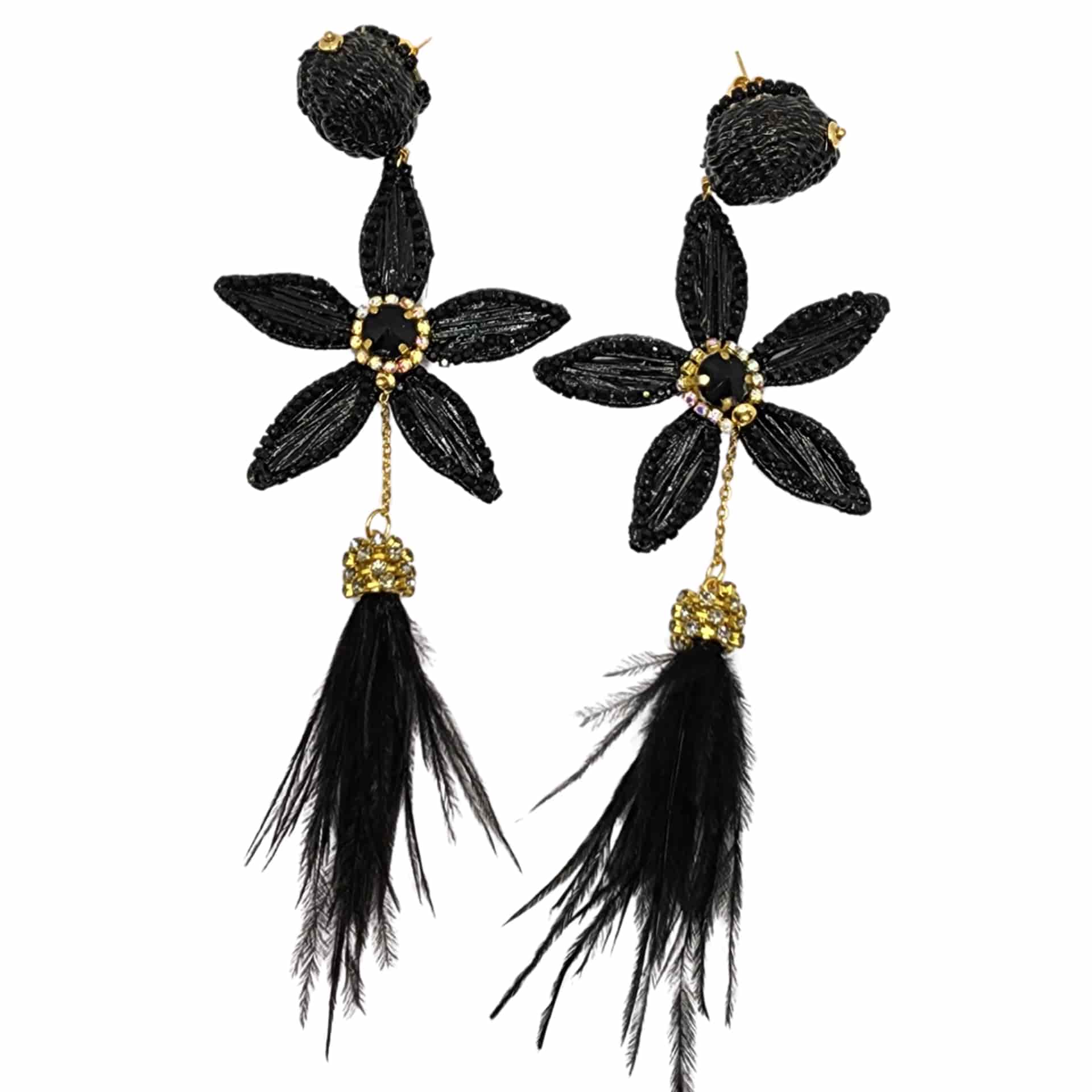 Black Star-Shaped Earrings - miniatura 1