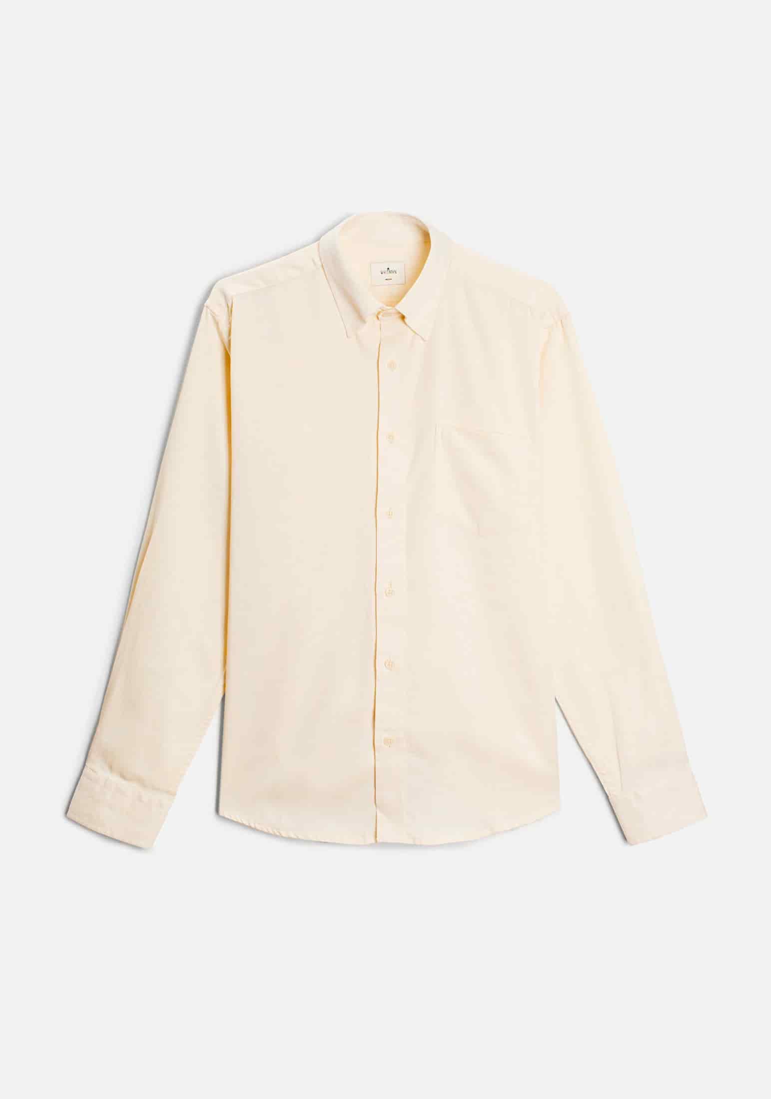 Camisa H Hamilton Tencel Beige - miniatura 1
