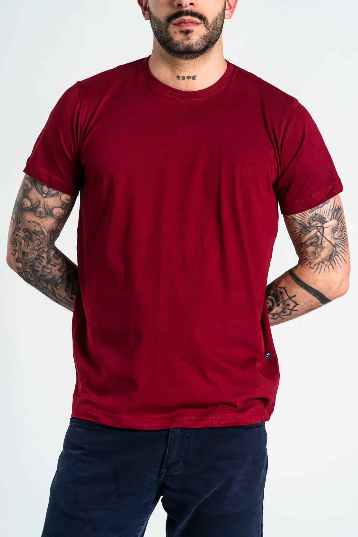 Camiseta Básica Algodón Rojo Cereza - miniatura 5