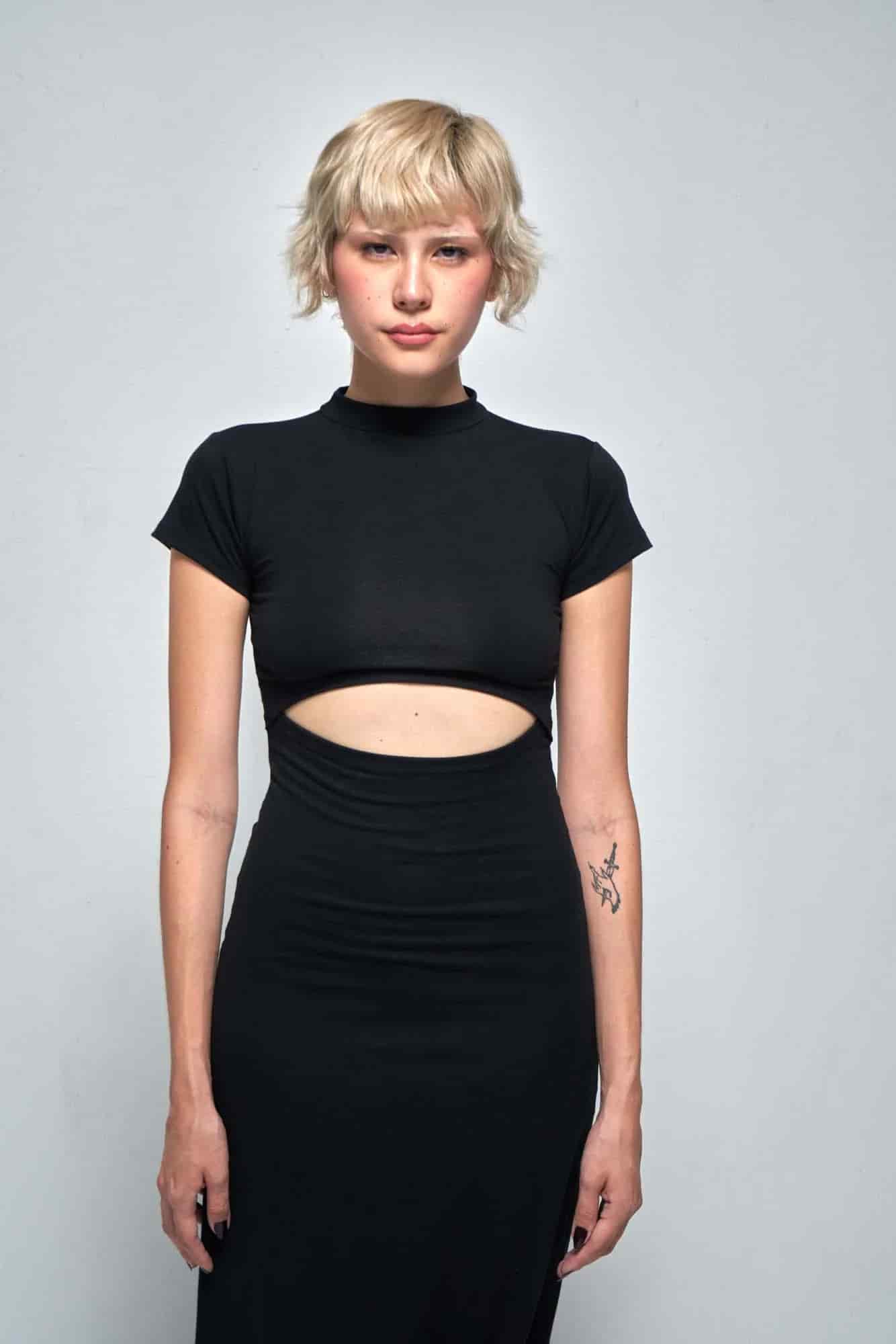AURORA BLACK DRESS - miniatura 22