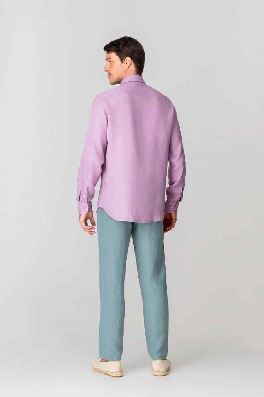 Men's linen pants grey donato - miniatura 3