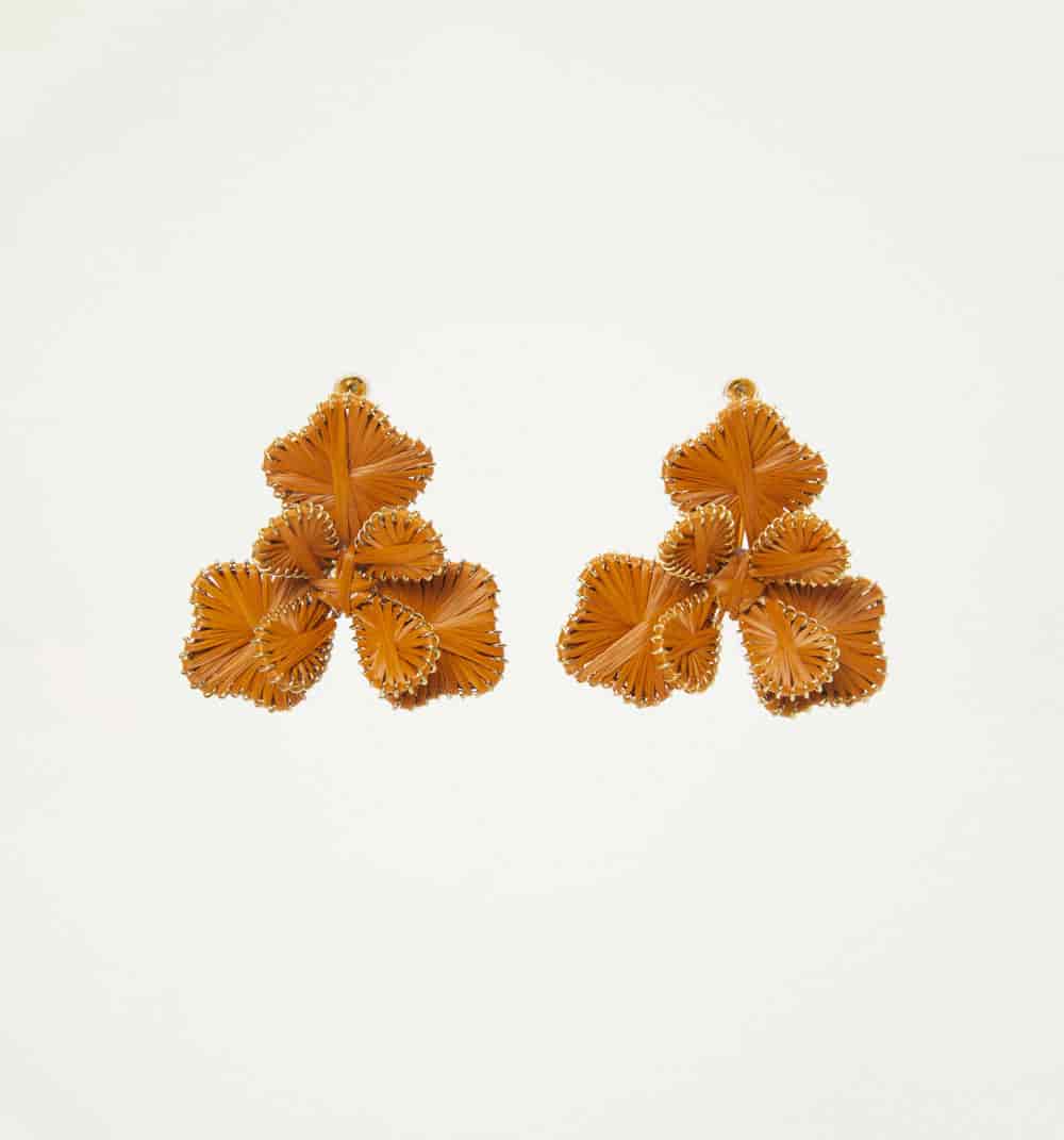 Aretes flores 3d con volumen - miniatura 3