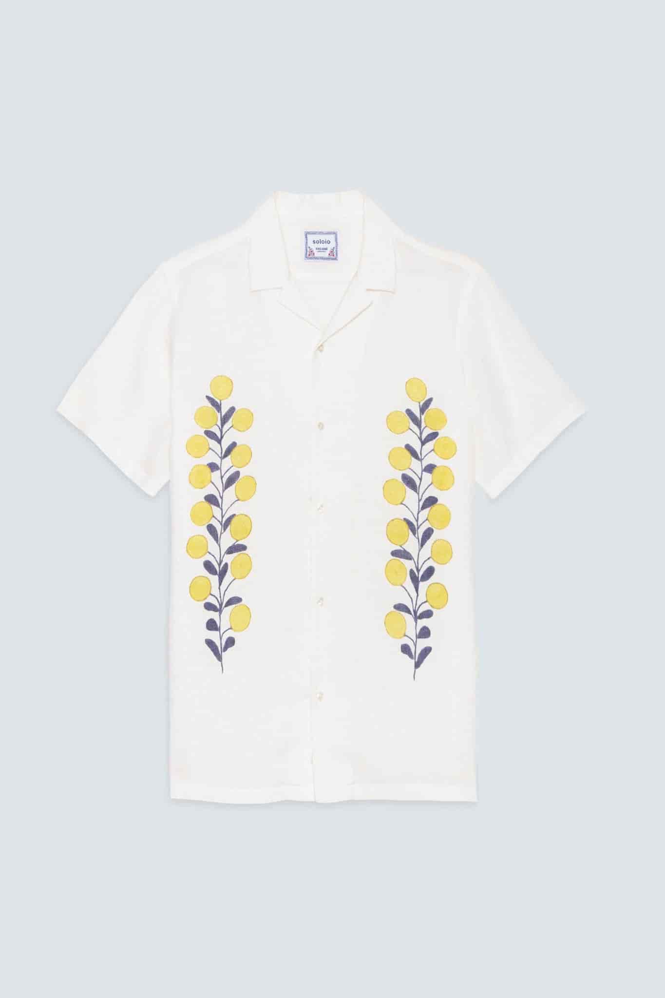 Men's linen shirt yellow mirzo - miniatura 1