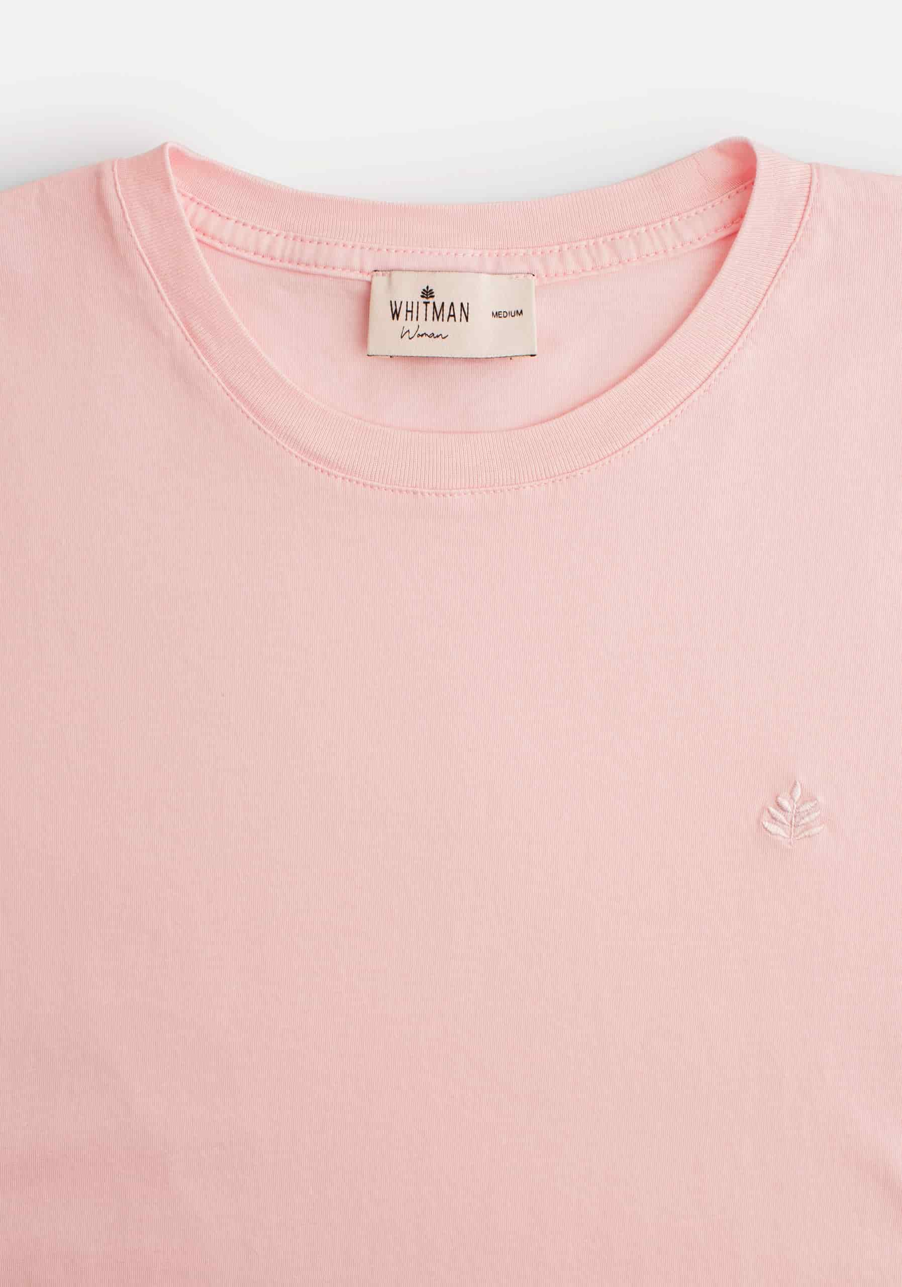 Camiseta M Unicolor CR L-Atn Rosada - miniatura 2
