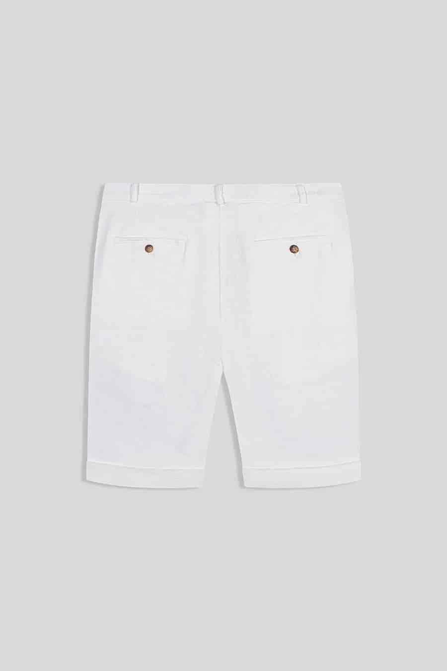 Men's linen bermuda white - miniatura 9