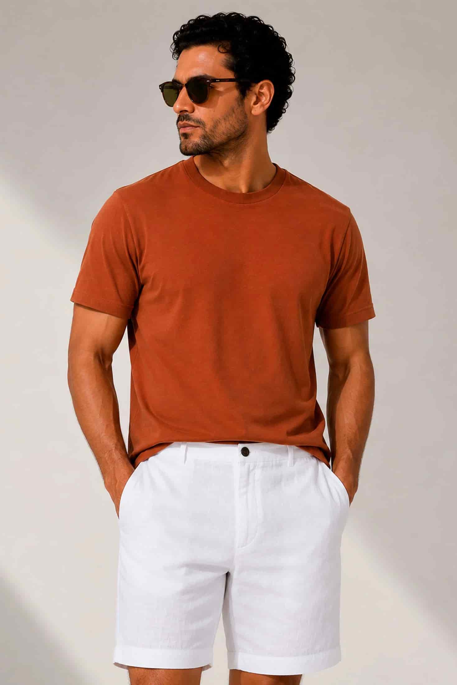 Camiseta 100% Algodón Pima Terracota - miniatura 3
