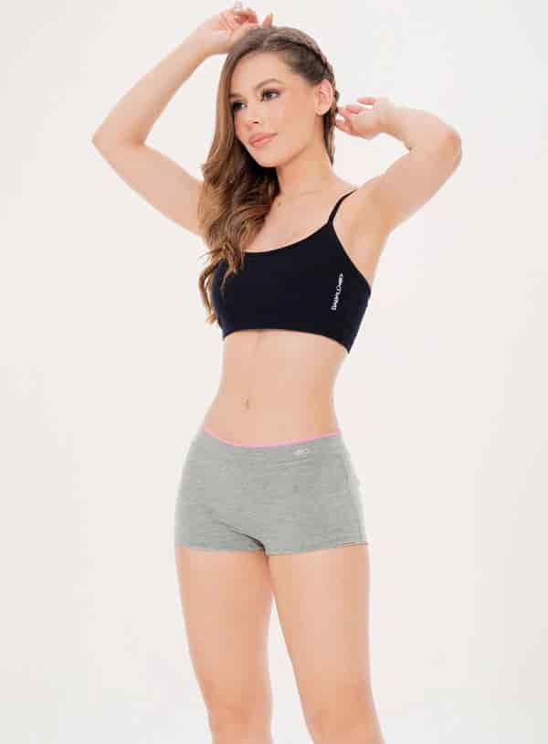 BOXER DAMA WINONA EN LYCRA ALGODÓN, CORTE EN CINTURA ELASTICO BOLERO  DELICADO EN CINTURA - miniatura 2