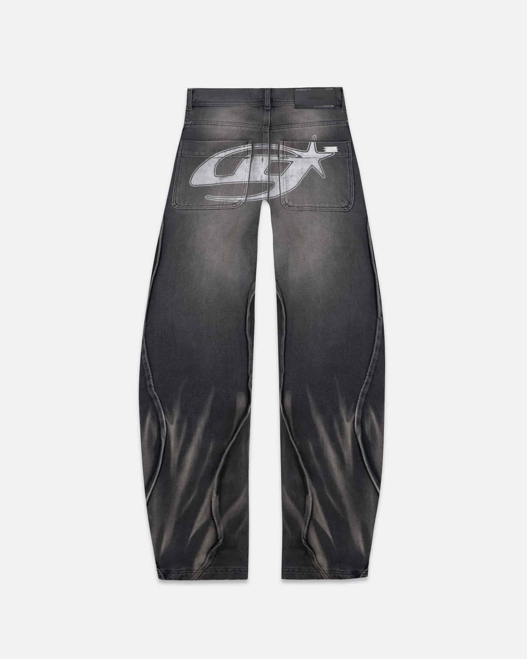 W Act 1 UG Star Barrel Vein Jean Washed Black - miniatura 3
