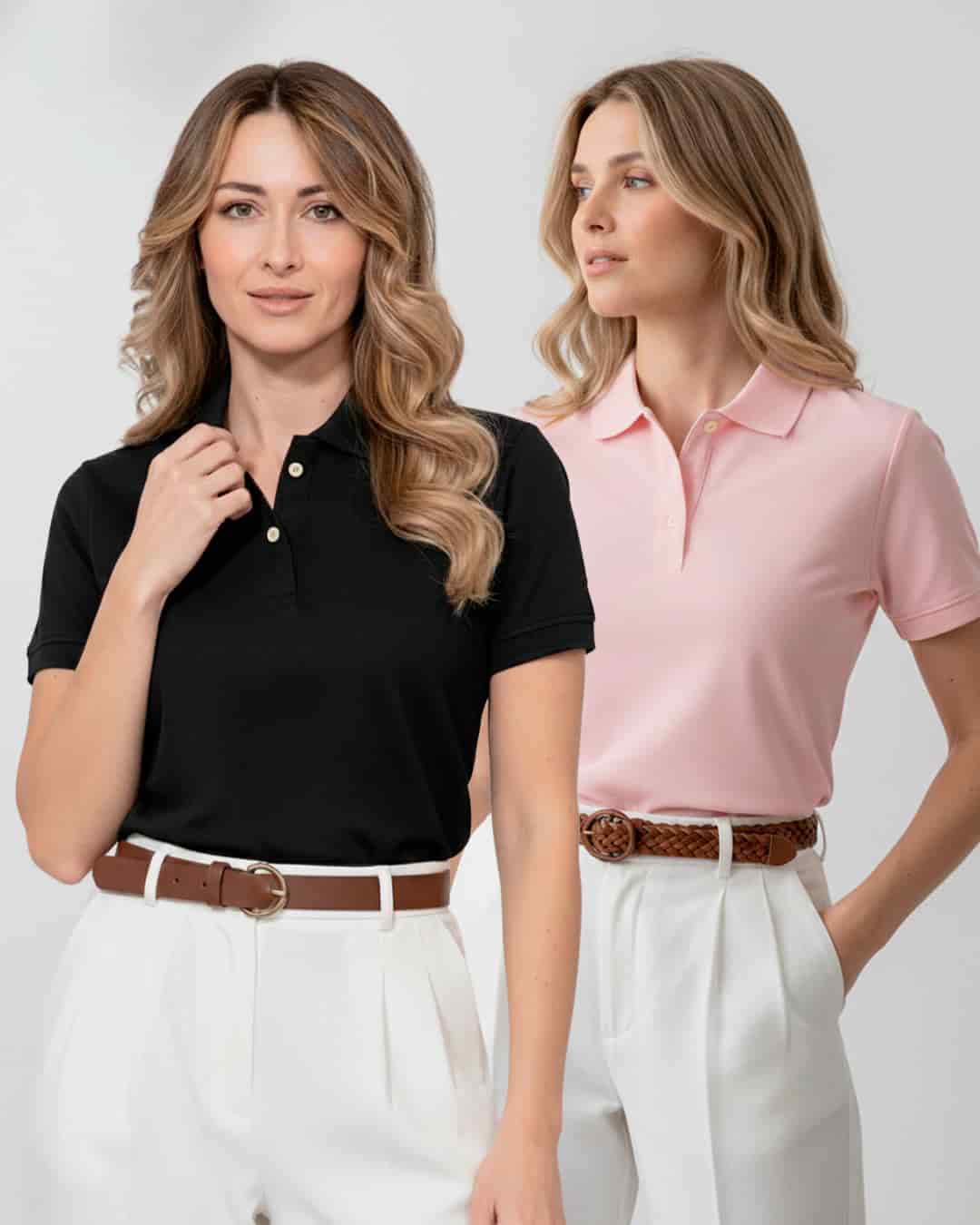 Pack de 2 Polos / Rosa Blush + Negro Noche - miniatura 1
