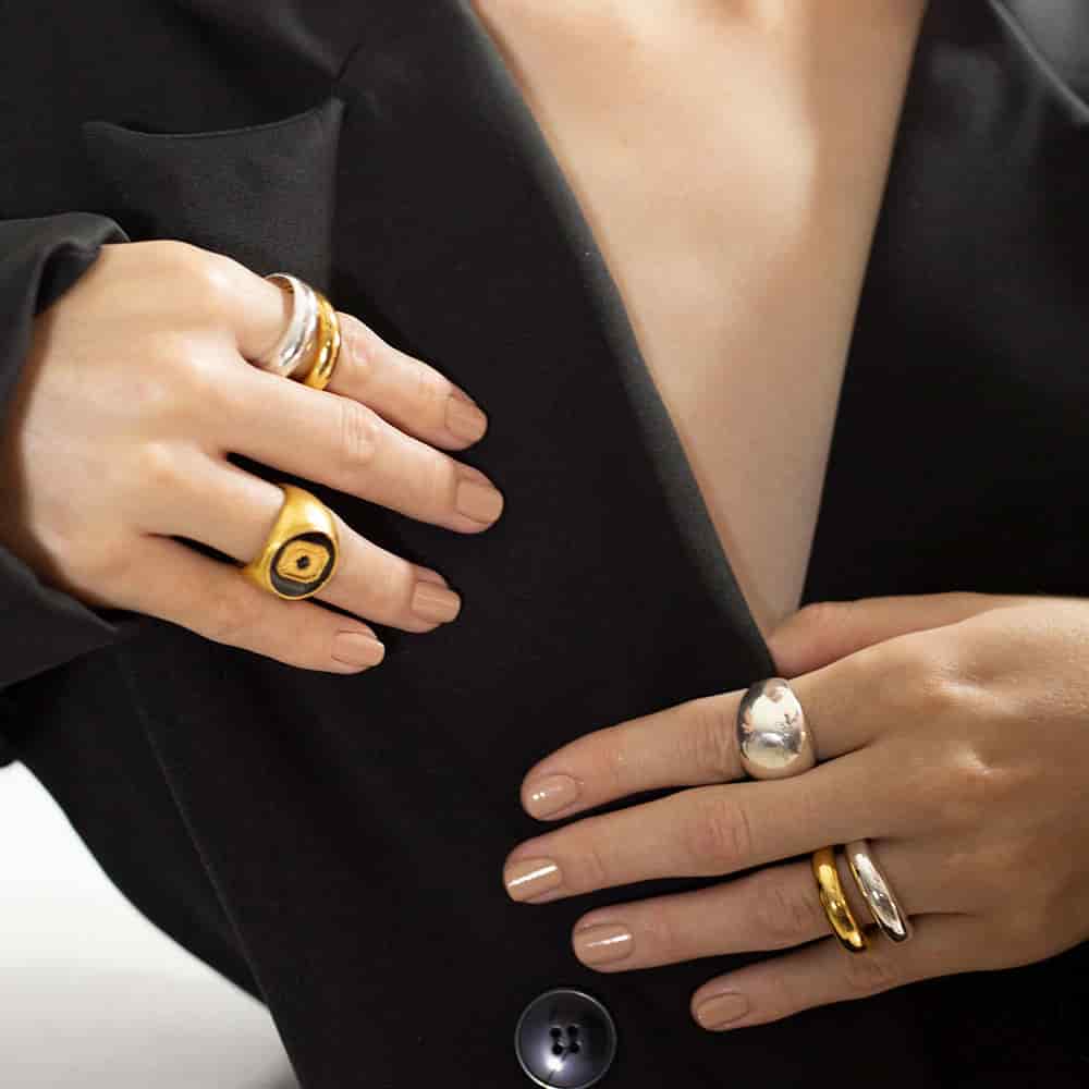 Silver Dome Ring - miniatura 2
