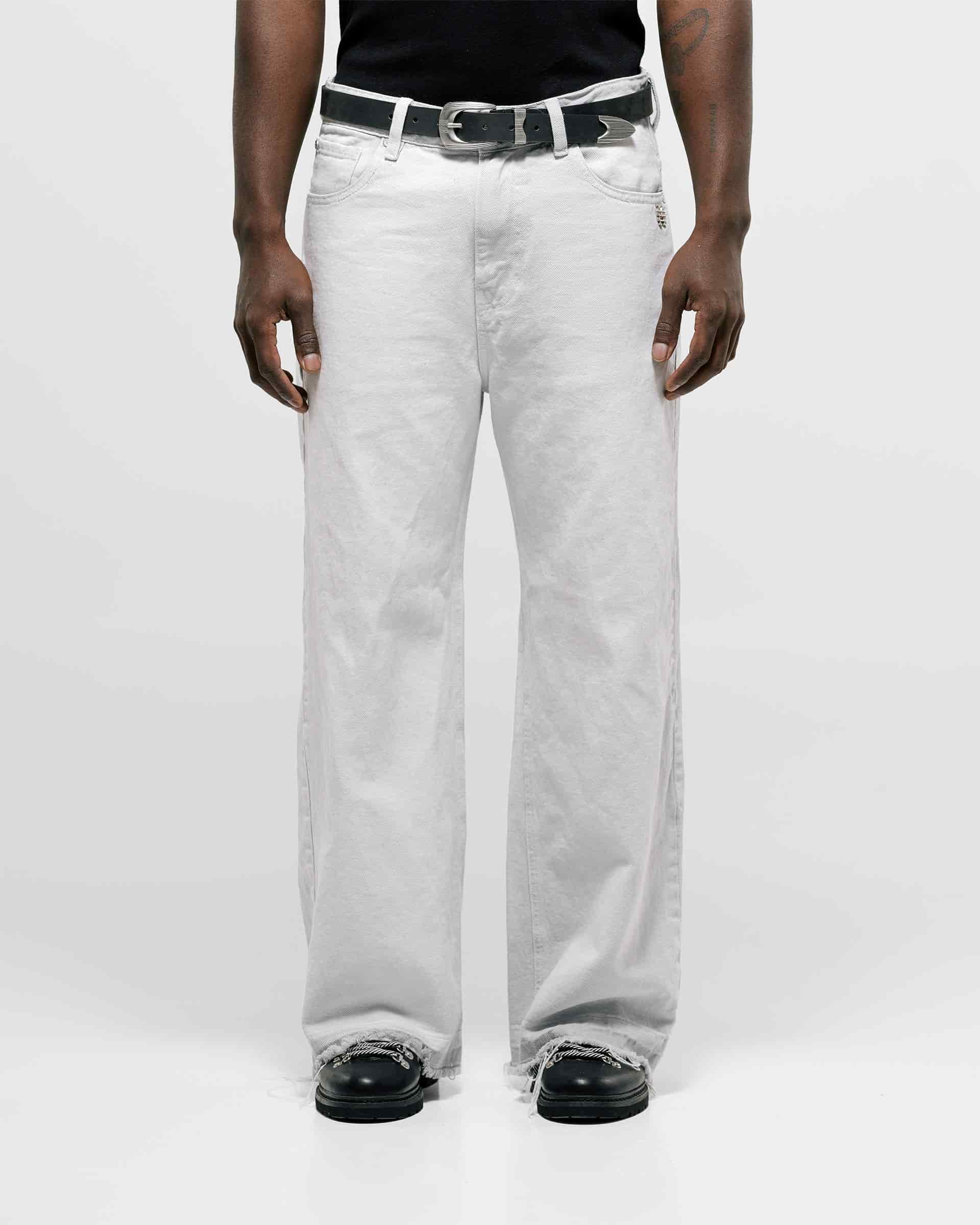 Flared Pants - Gris Claro Desgastado - miniatura 5