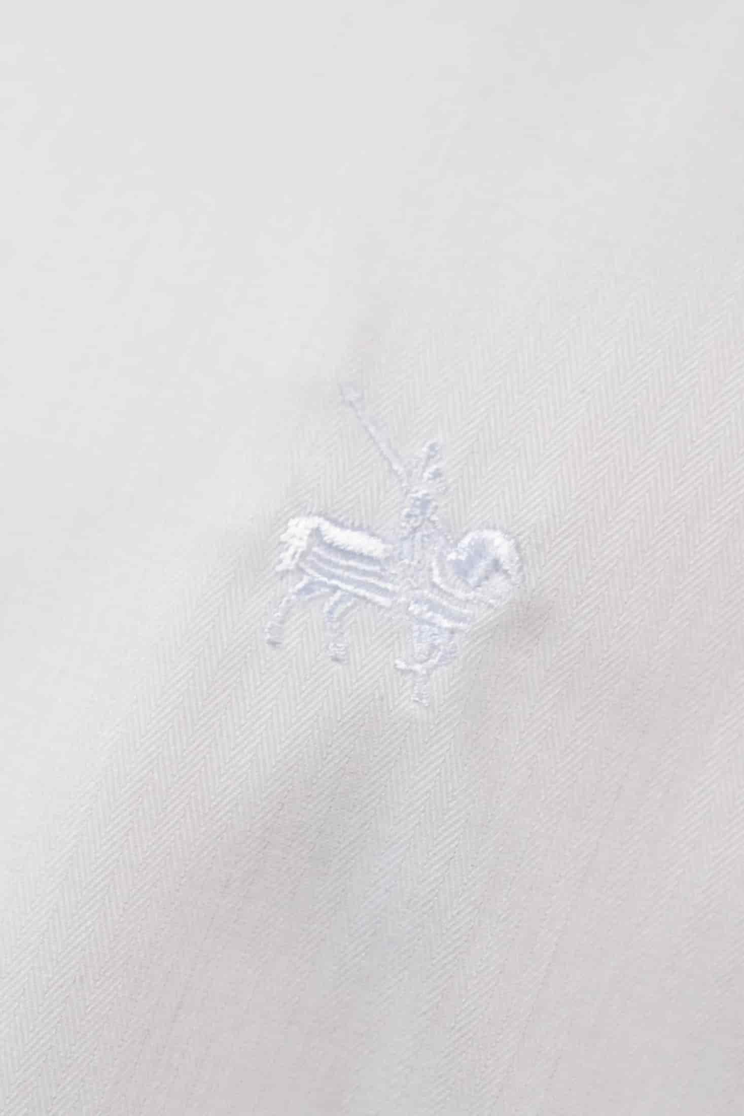 Camisa Herringbone Cuello Corbata Hombre Blanco - miniatura 4