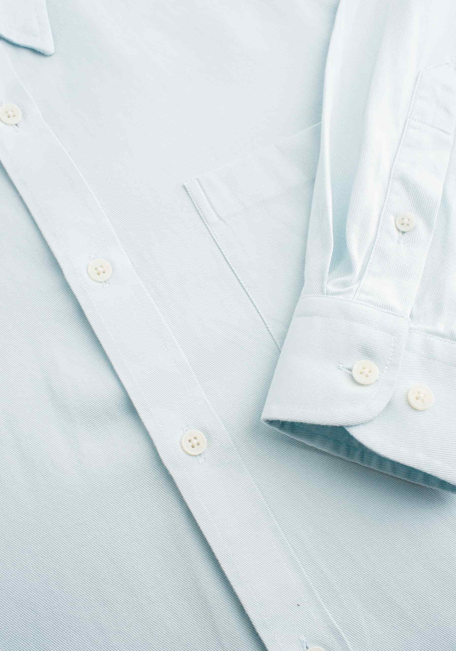Camisa H CI Hamilton Tencel Azul Claro - miniatura 3