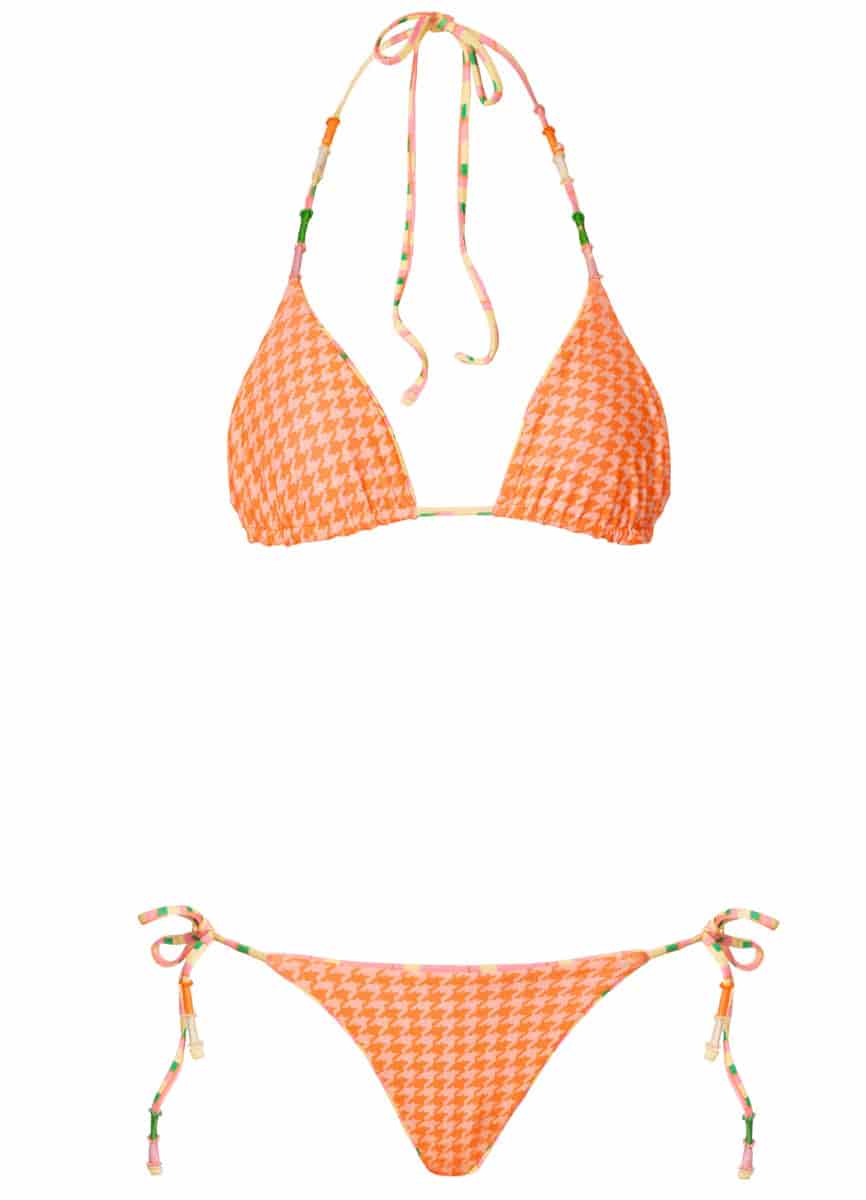 Maaji Blush Tide Sunflash Low Rise Tie Side Bikini Bottom - miniatura 6