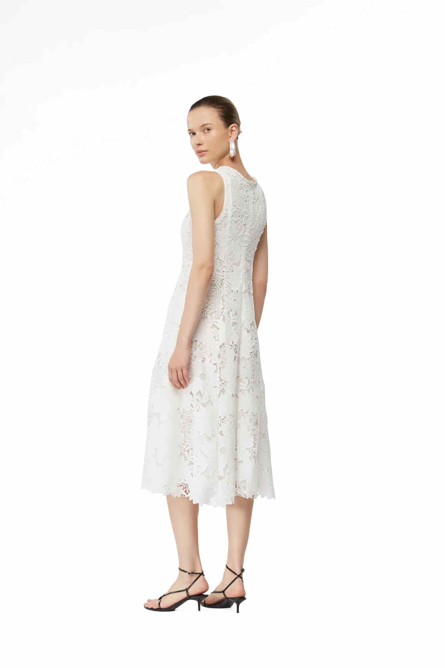FARAH MIDI DRESS WHITE - miniatura 3