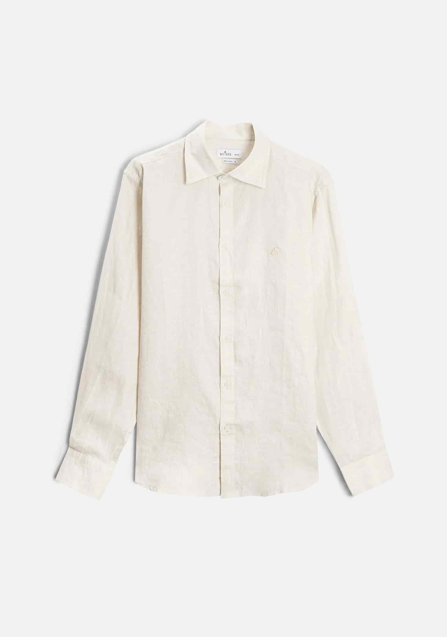 Camisa H CBD Lino L-Atn Marfil - miniatura 1
