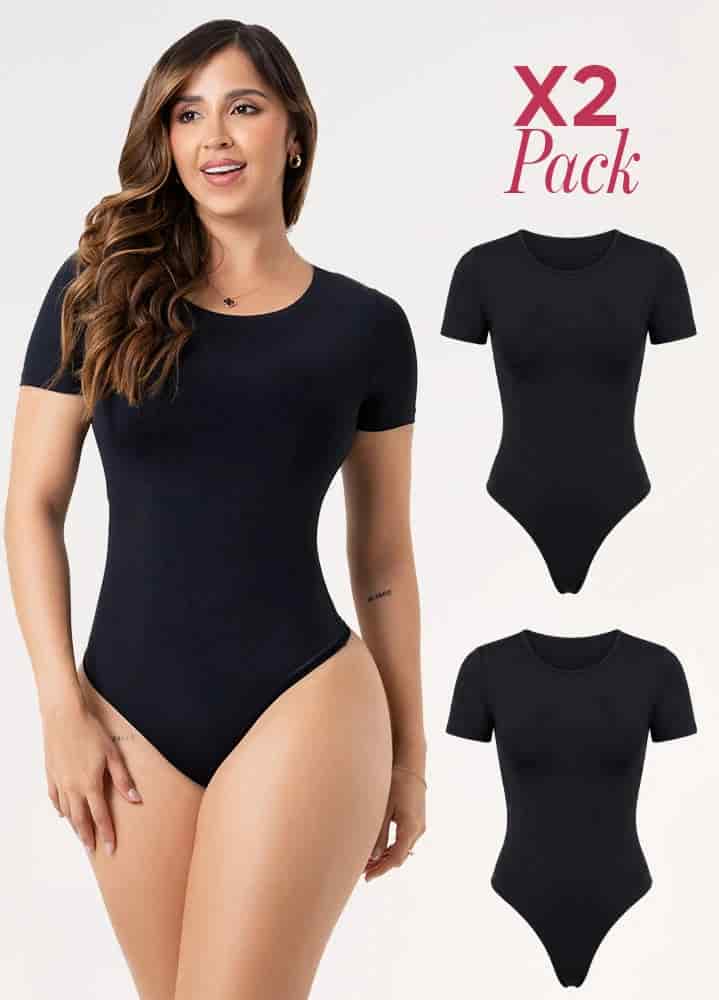 2 Pack Body Manga Corta: Sin Costuras y Elegancia | Salome 5007 | Ant 01L5 - miniatura 3