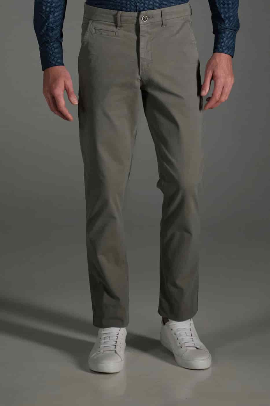 Pantalón Chino Slim Dril Gris Oscuro - miniatura 1