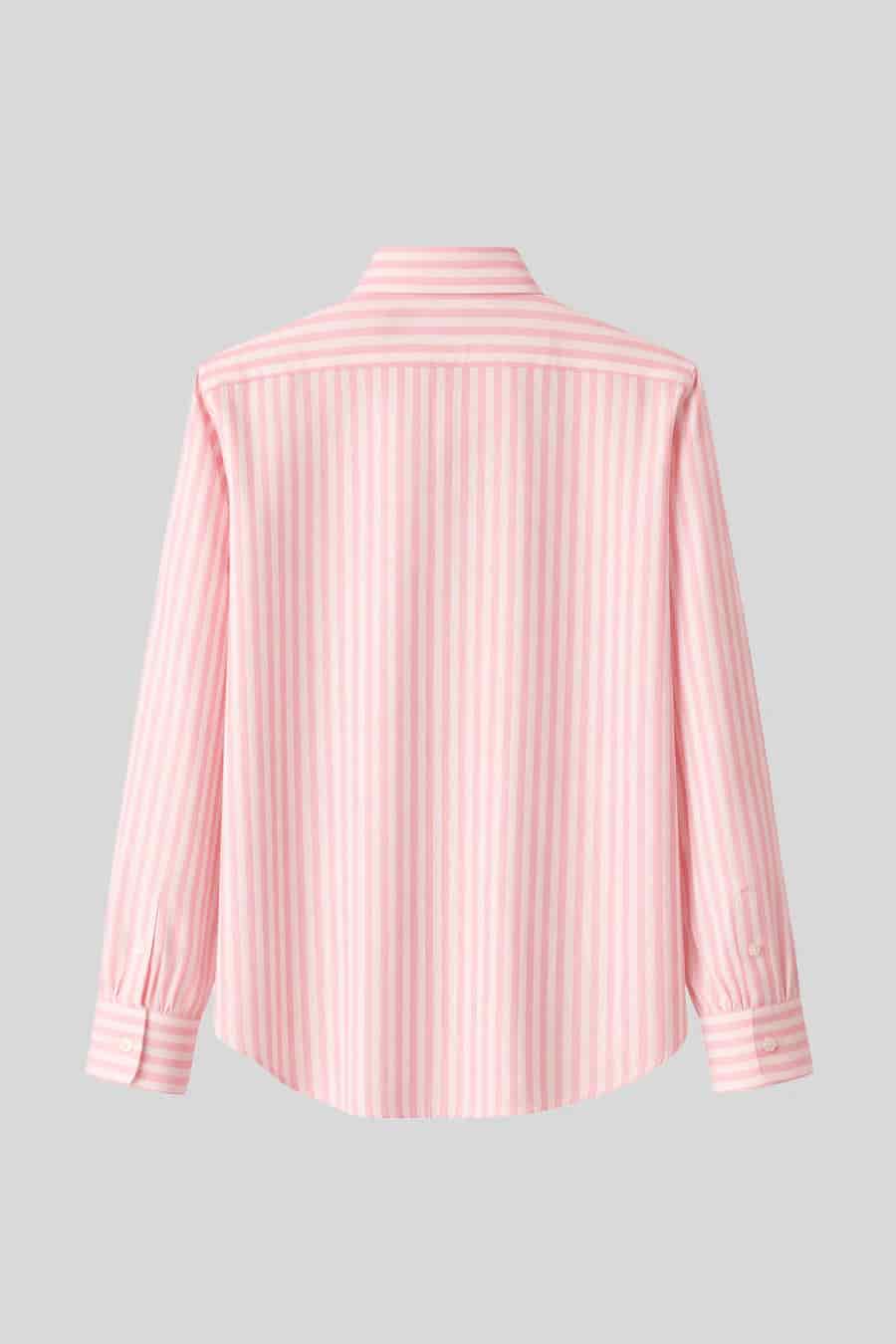 Men's linen shirt striped pink - miniatura 2