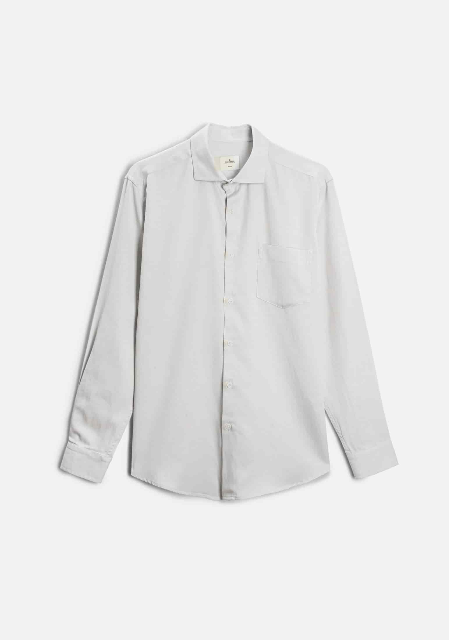 Camisa H CI Hamilton Tencel Gris Claro - miniatura 1