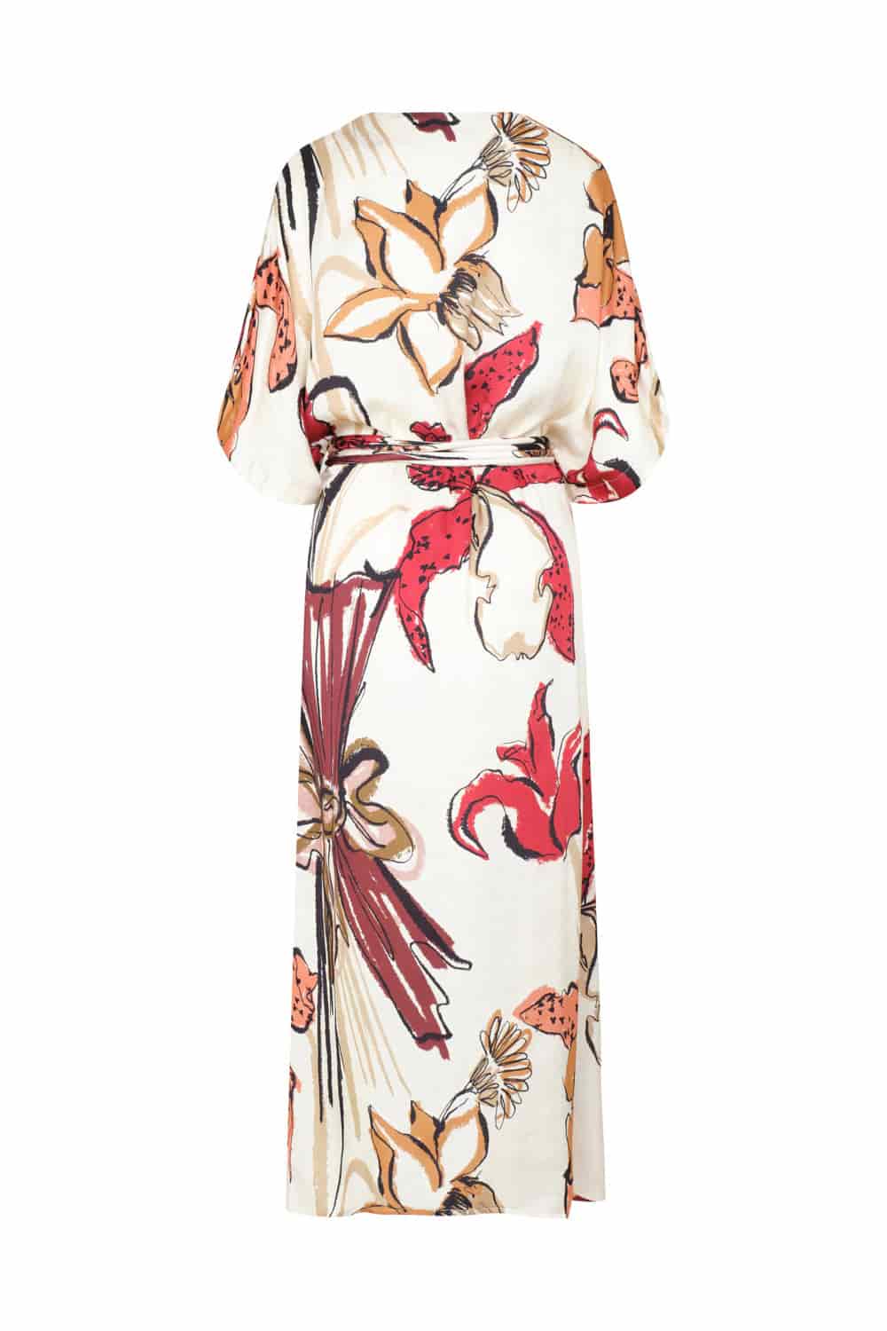 Vestido lírica ivory burgundy - miniatura 3