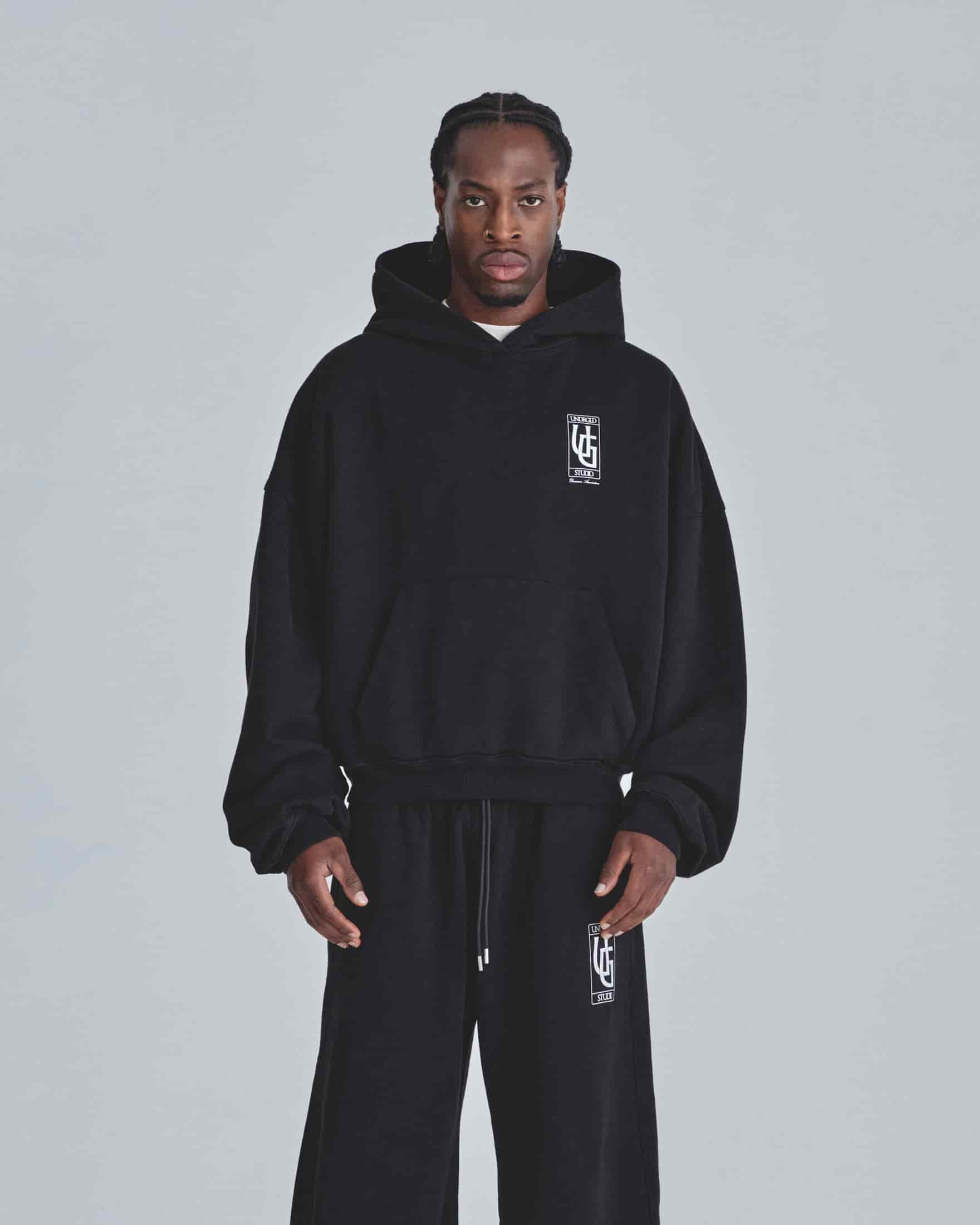Line UG Frame Boxy Fit Hoodie Black - miniatura 2