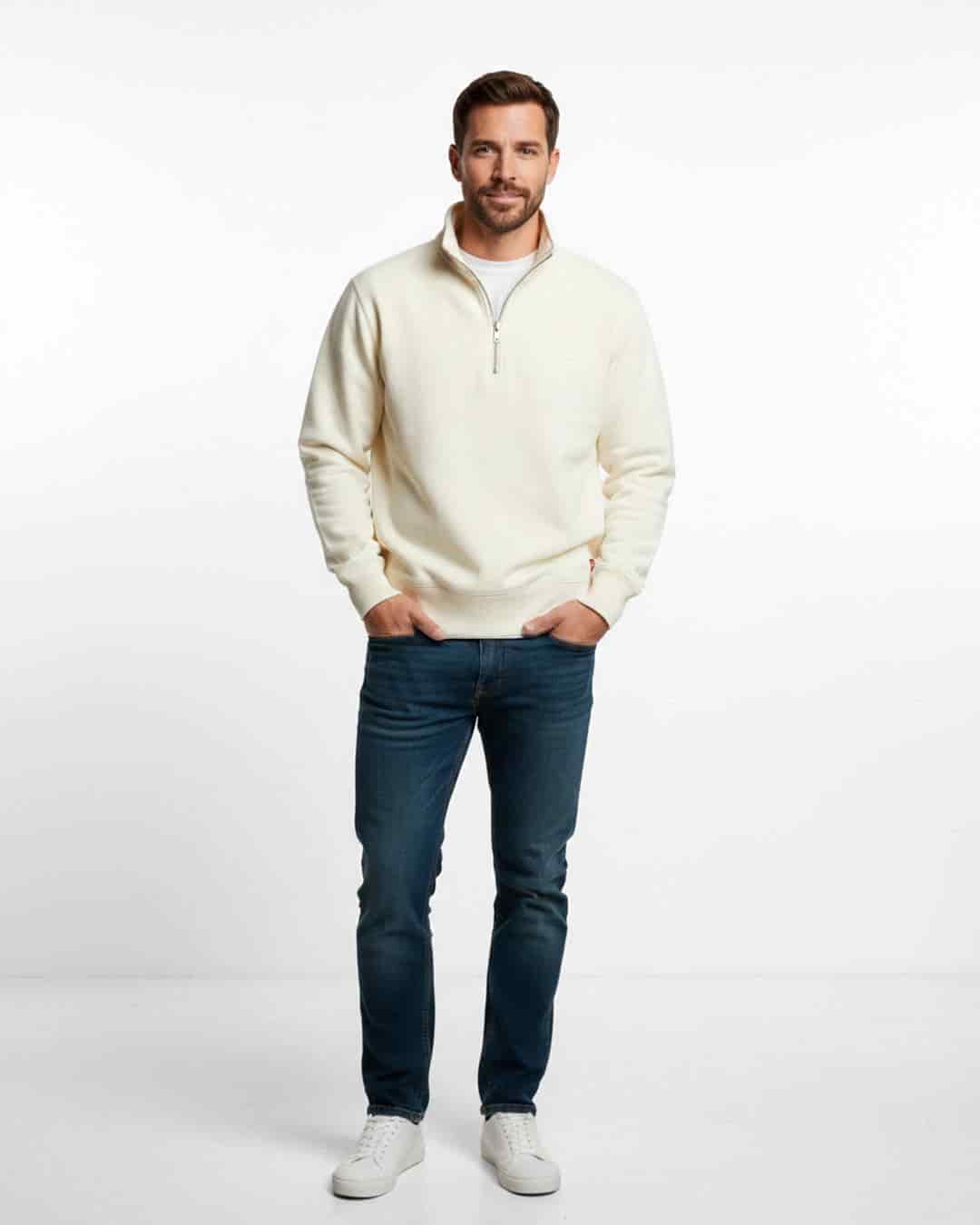 Buzo cuello alto hombre Marfil - miniatura 15