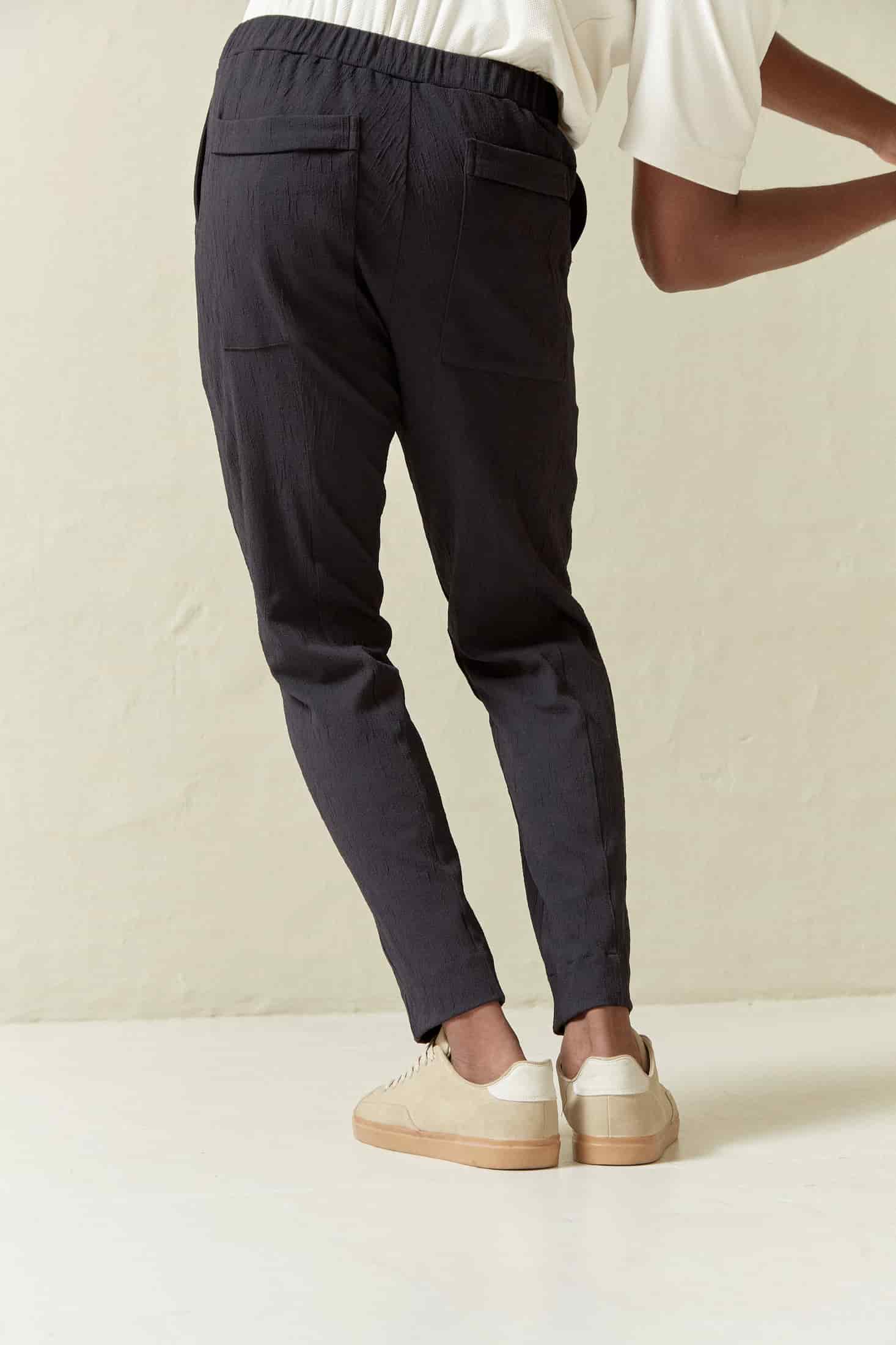 Pantalón Tech Formal Negro Textura SAMURAI - miniatura 4