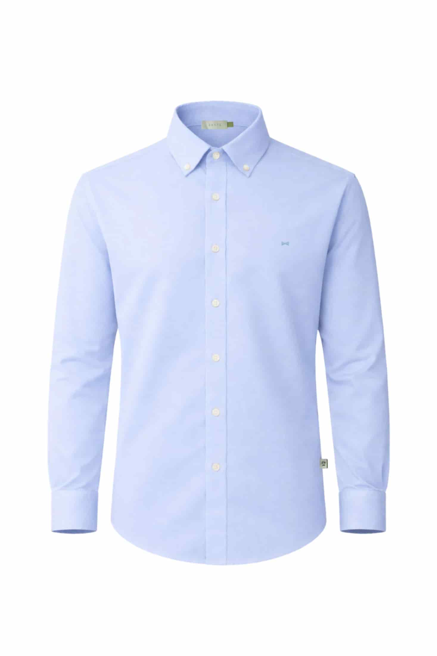 Camisa Antimanchas Oxford Han Blue Logo Contraste - miniatura 6