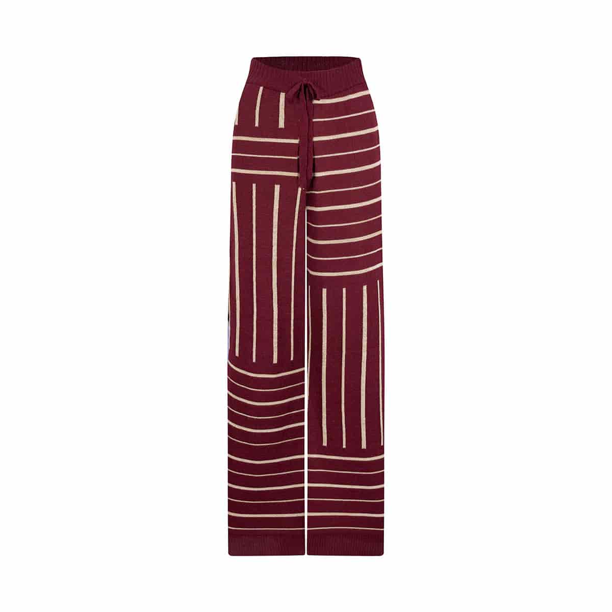 PANTALON NOBU BORGOÑA-DORADO - miniatura 4