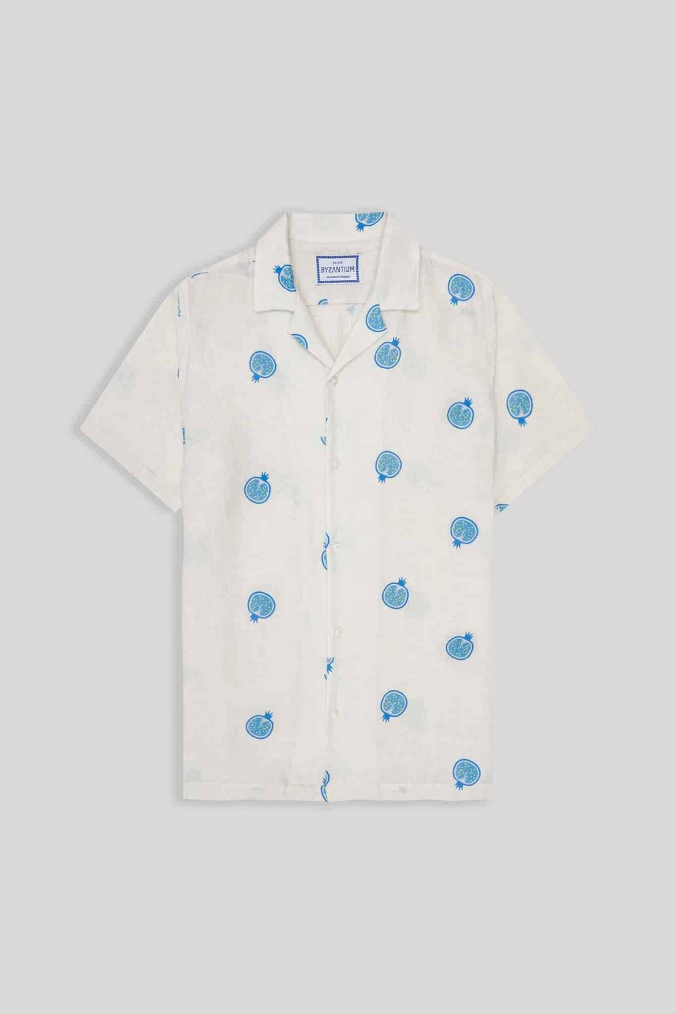 Men's bastión linen shirt white - miniatura 1