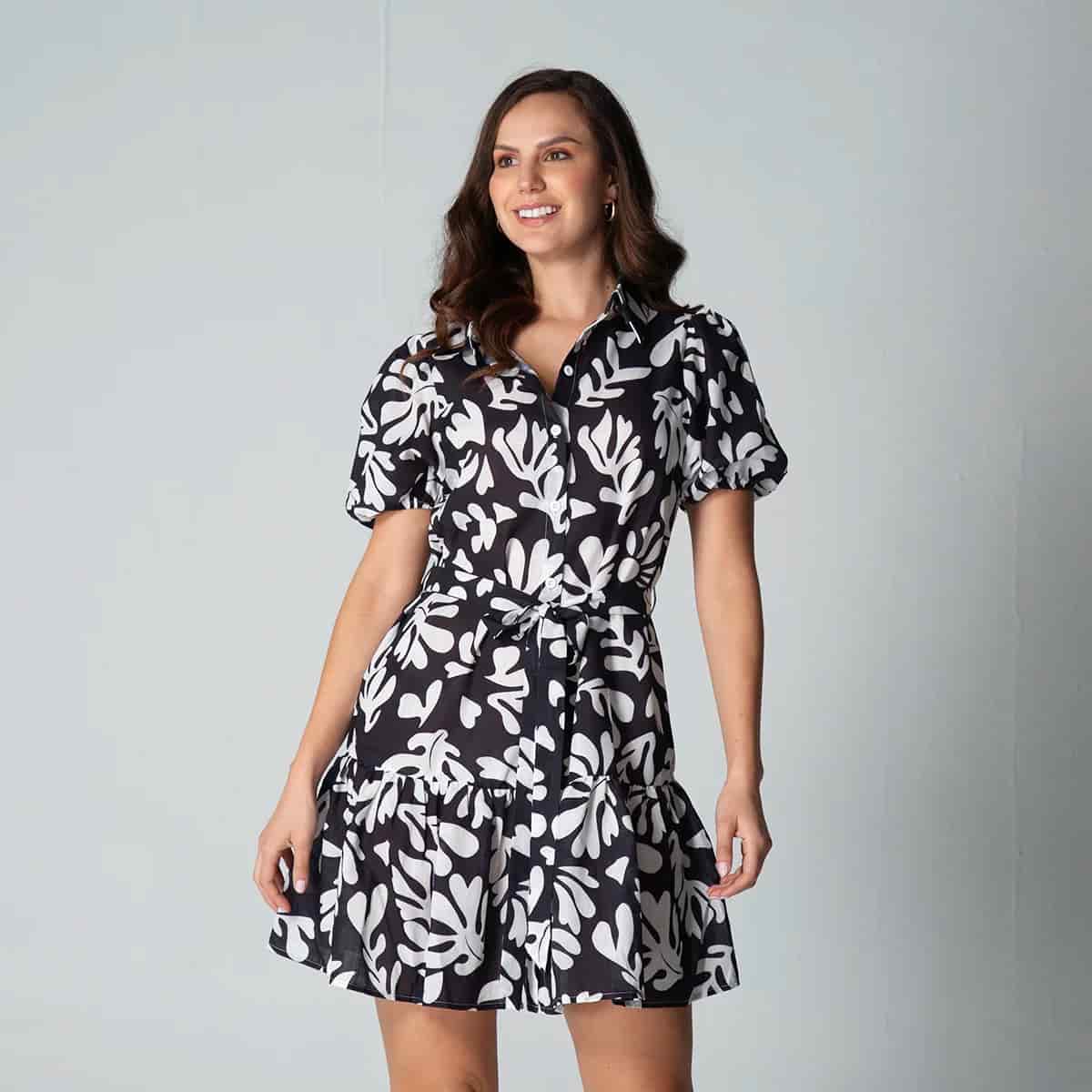 Vestido Corto Estampado Beach - miniatura 4