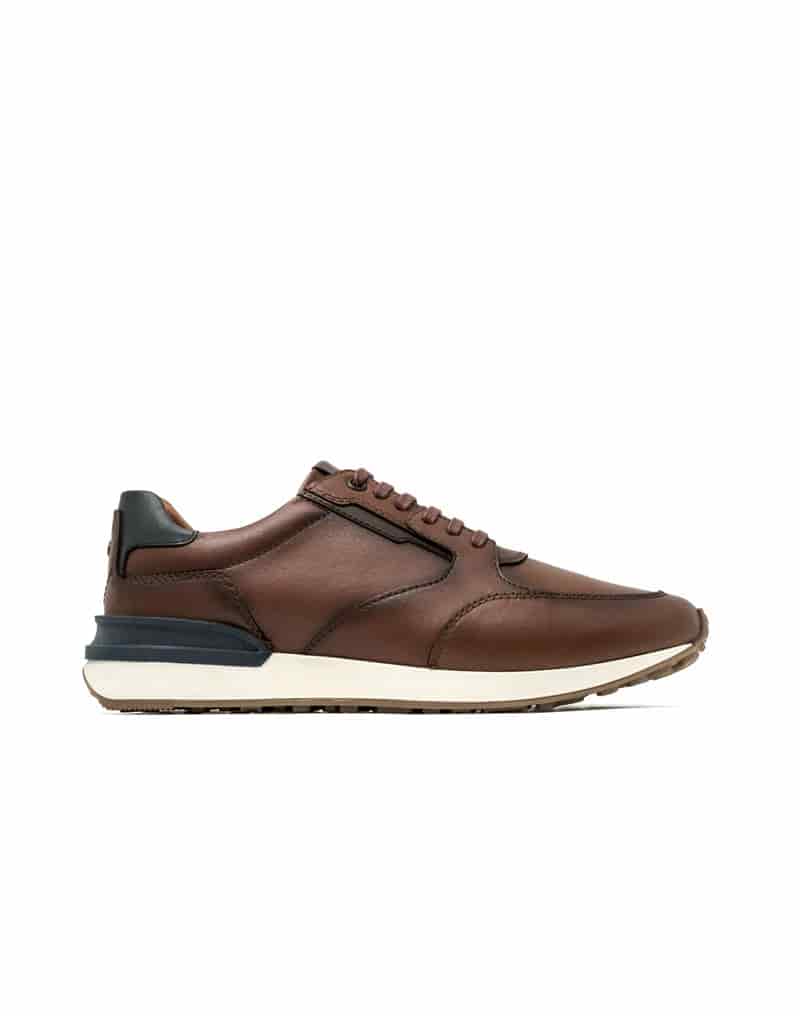 Zapato deportivo de cuero y apliques al contraste para hombre REF MICH24 - miniatura 1