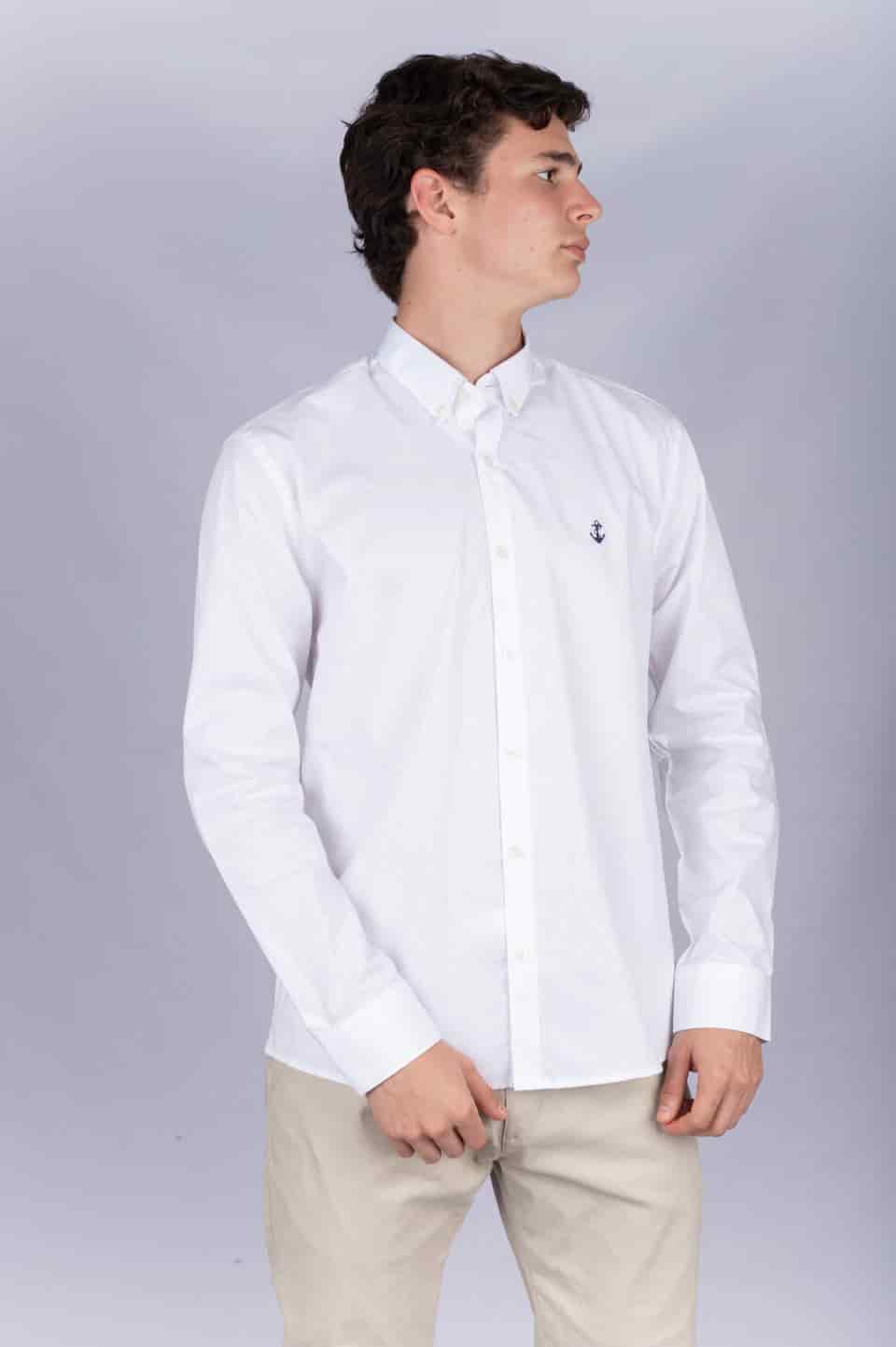 Camisa Blanca A Navy - miniatura 1