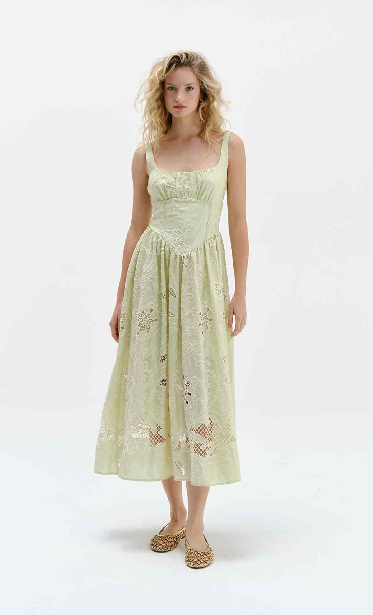 Vestido midi Mossy Green - miniatura 1