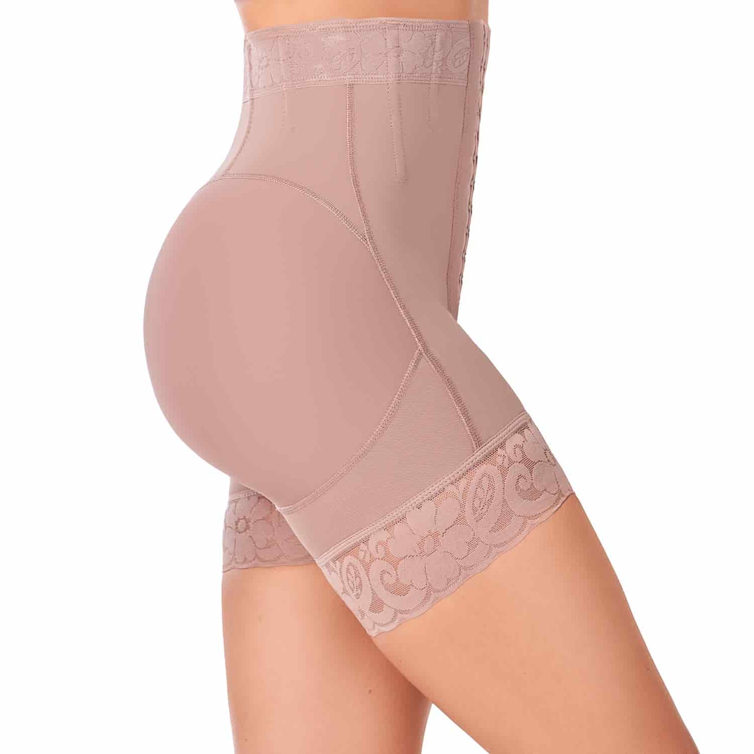 Short Alto Levanta Cola Broches Reloj de Arena Mujer - miniatura 7