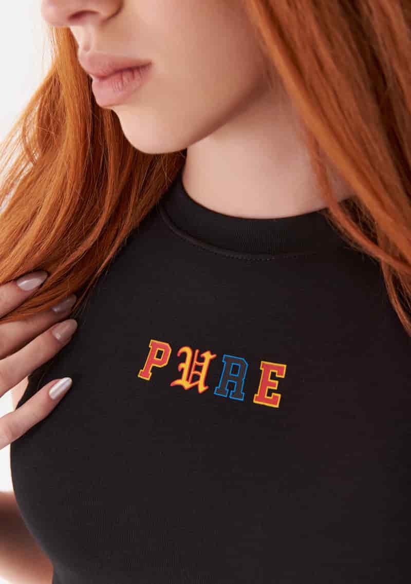 College Black Crop top - miniatura 6