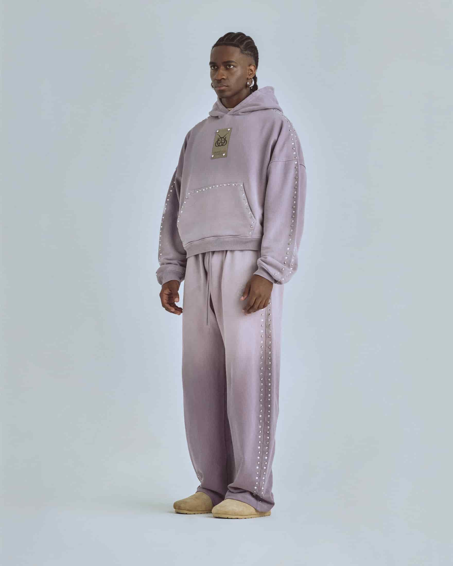 Santa Unión Basic  Boxy Hoodie Purple - miniatura 5