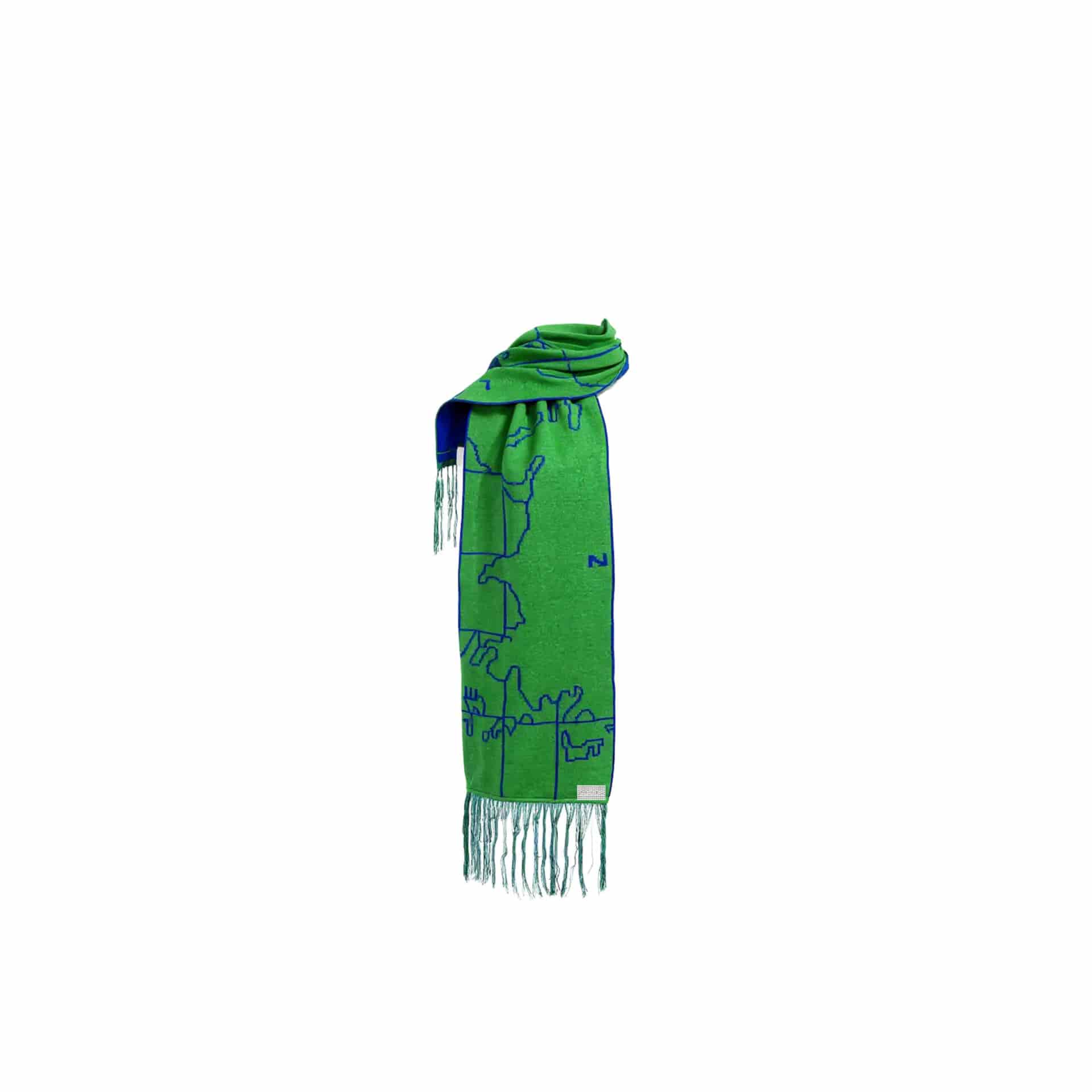 bufanda mapa verde atlas - miniatura 1