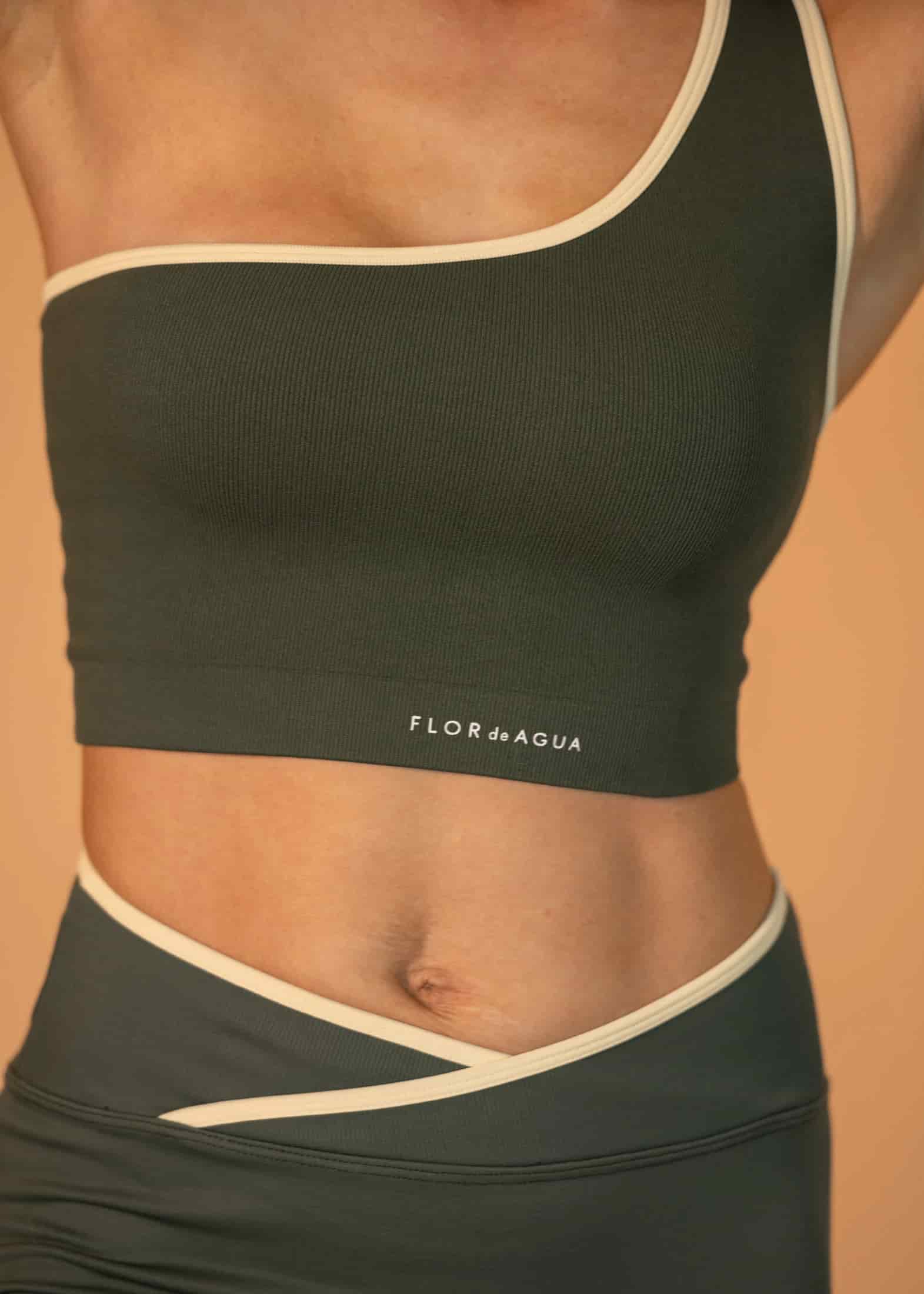 Bra Breathe One Shoulder Verde - miniatura 4