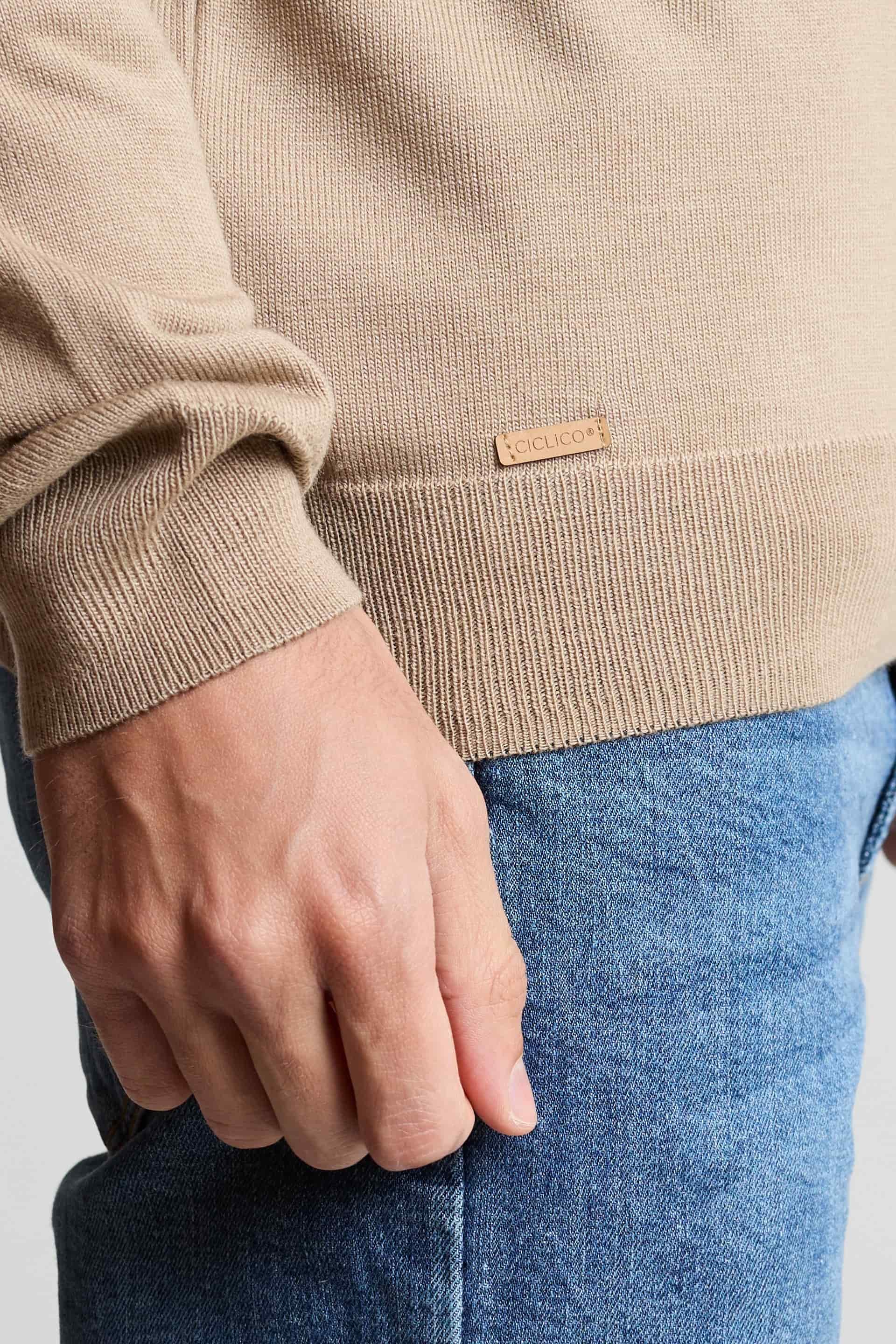 Sueter tejido básico beige - miniatura 2