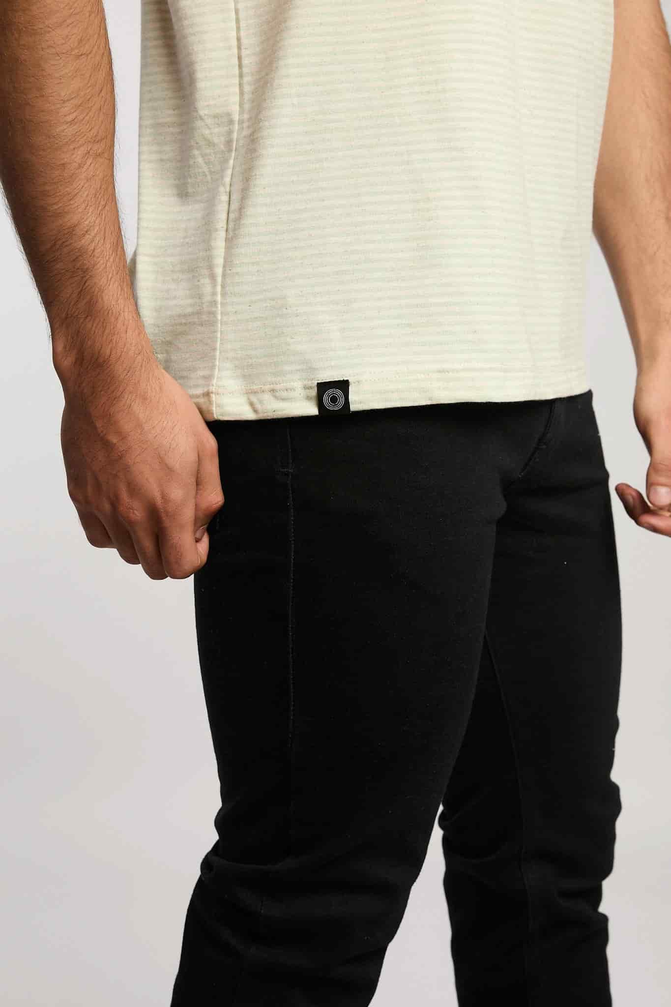 Camiseta Pulsos Ocultos Rayas Verde Claro - miniatura 2